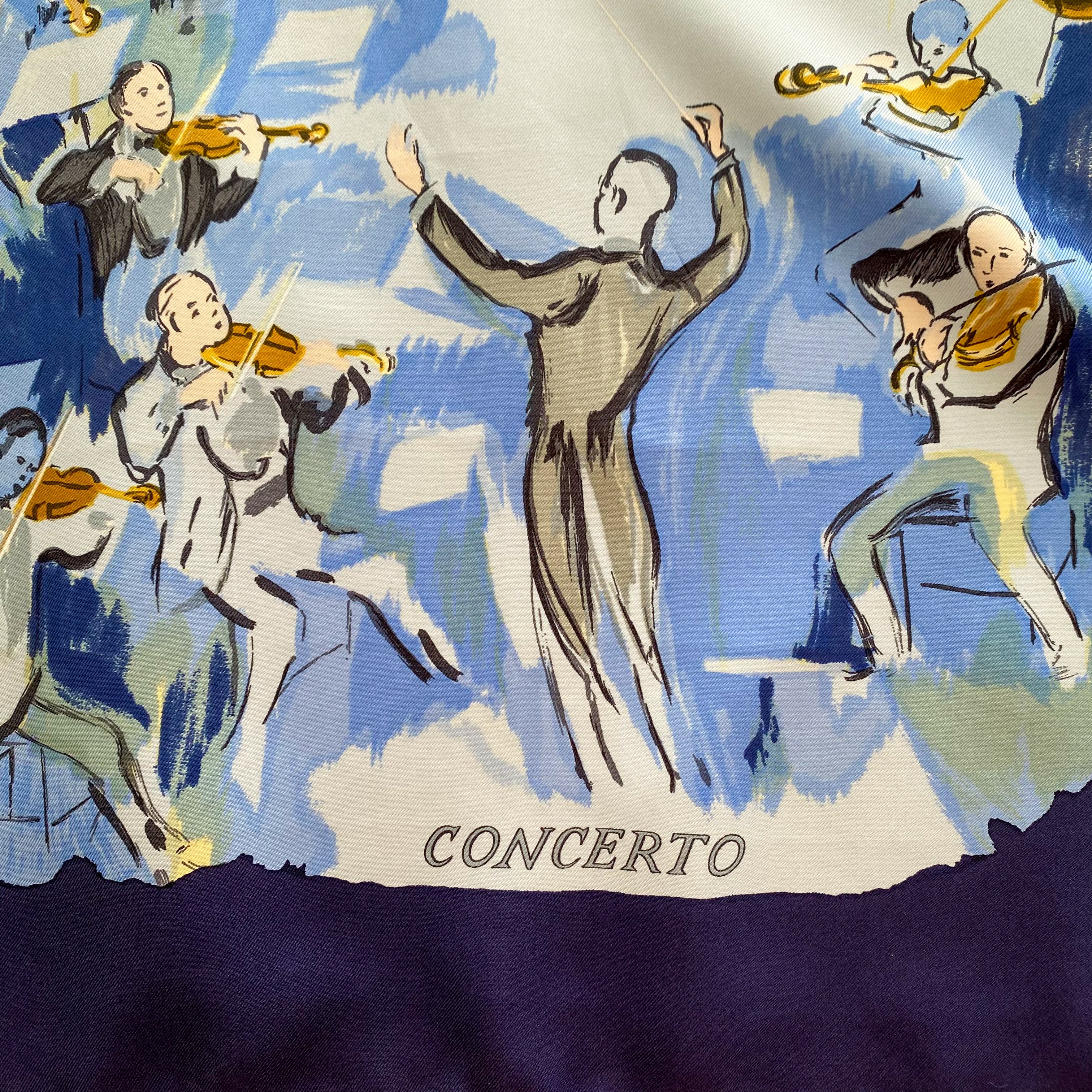 Hermès Concerto Designer Silk Scarf