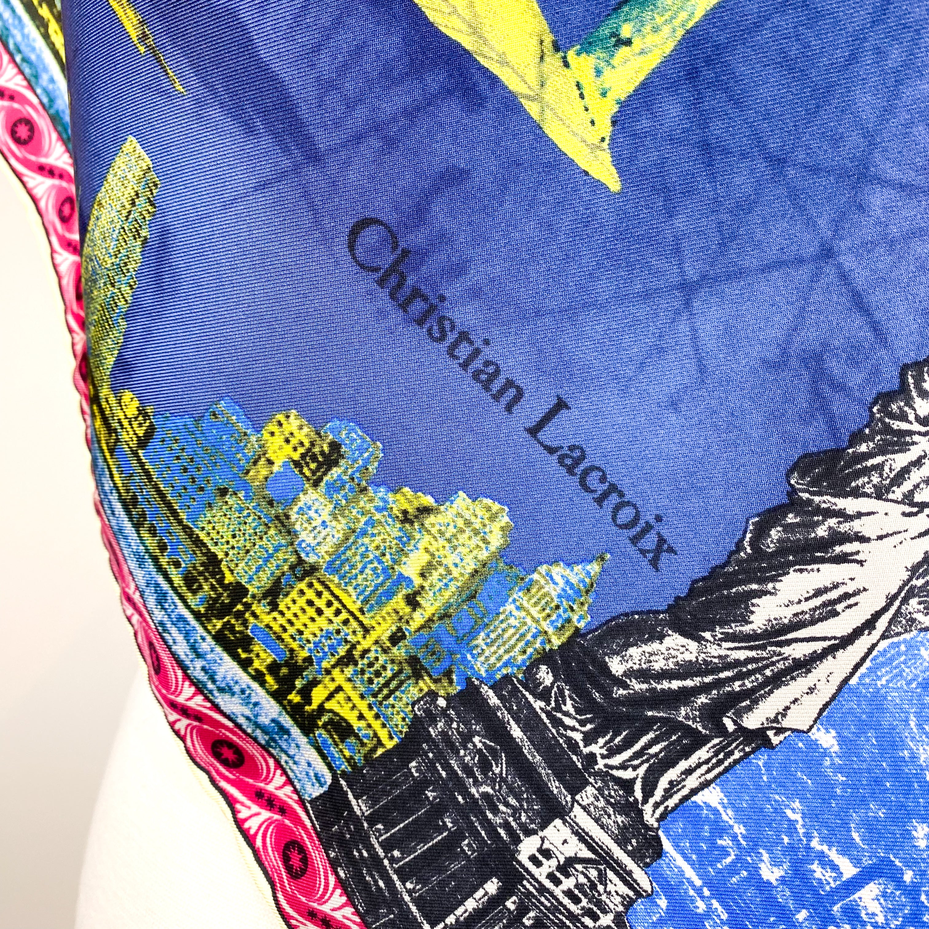 Christian Lacroix Italian Designer Silk Scarf