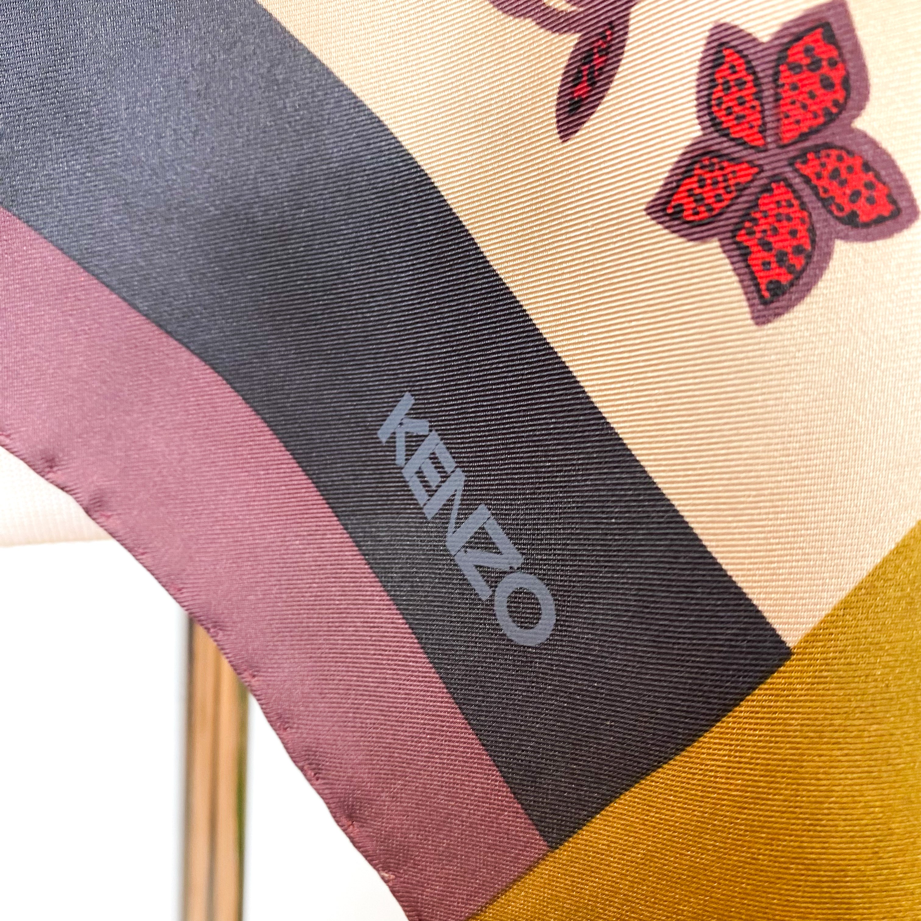 Immaculate Kenzo Floral Designer Silk Scarf
