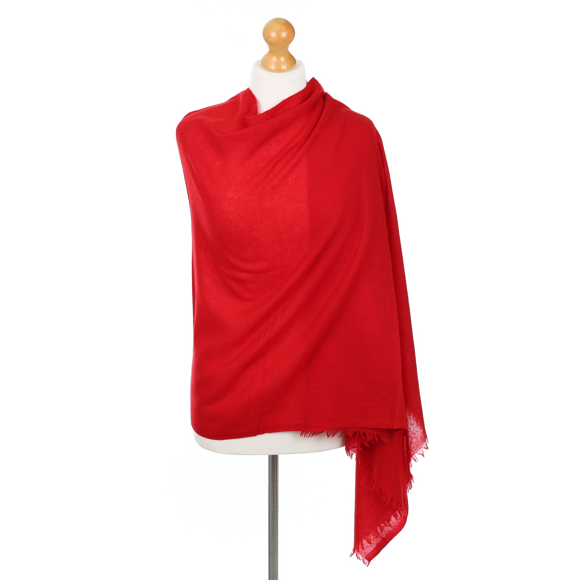 Scarlet Red Cashmere Wrap One Size
