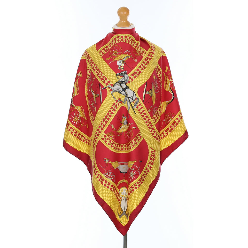 Hermès Voitures Paniers Silk Scarf