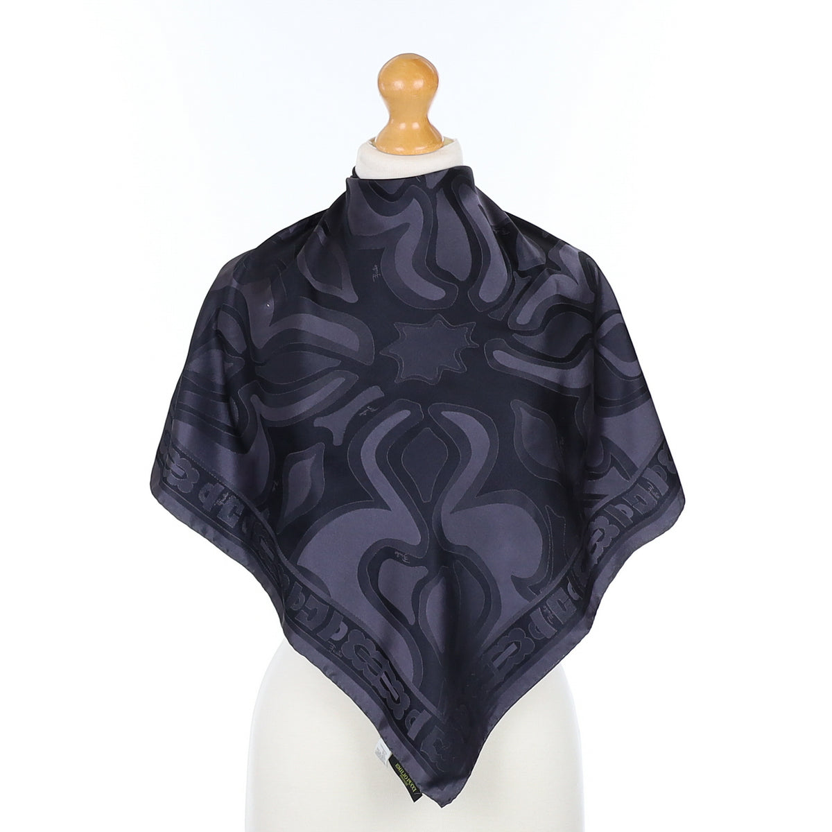 Emilio Pucci Black and Grey Silk Scarf