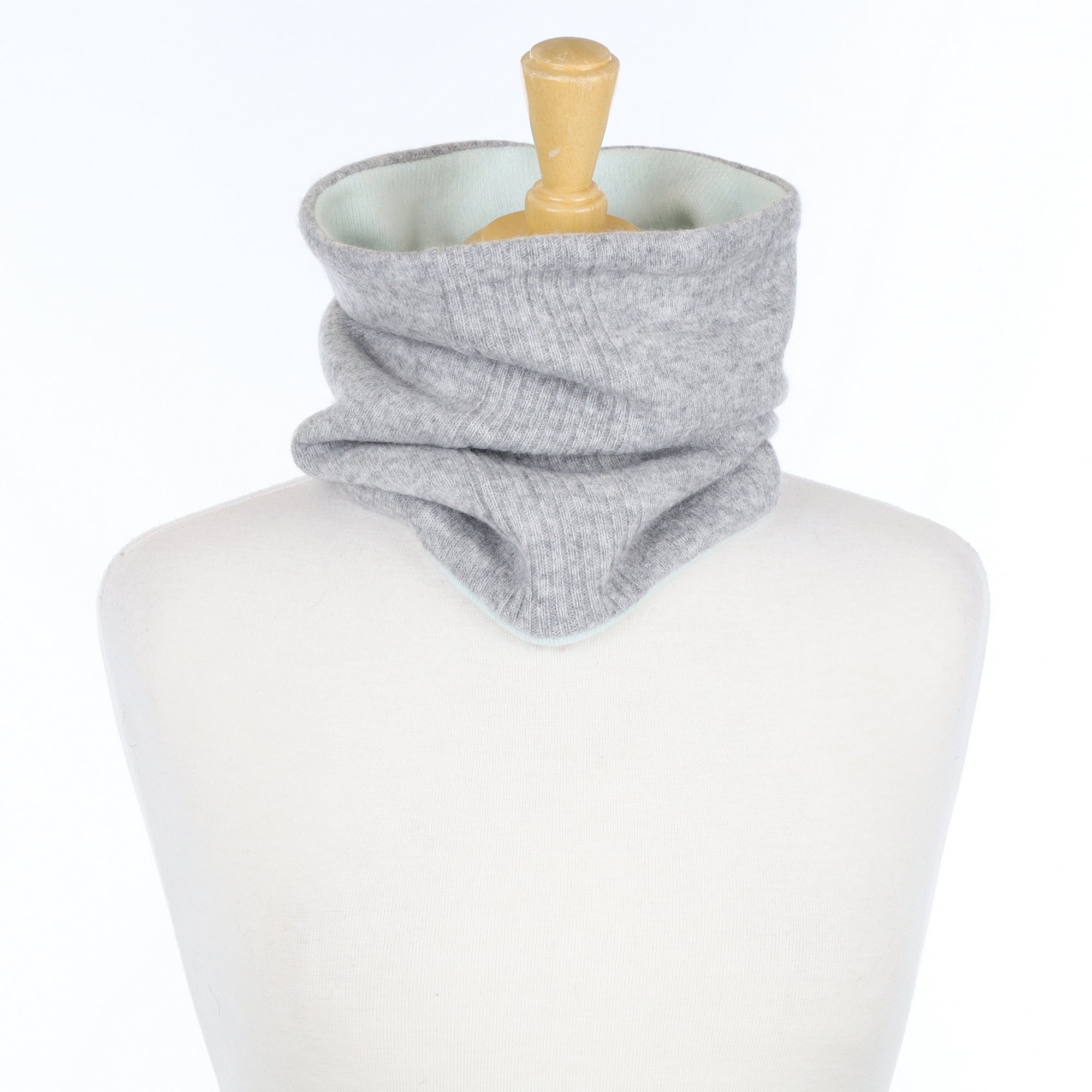 Smoke Grey and Opal Luxury Double Layered Snood