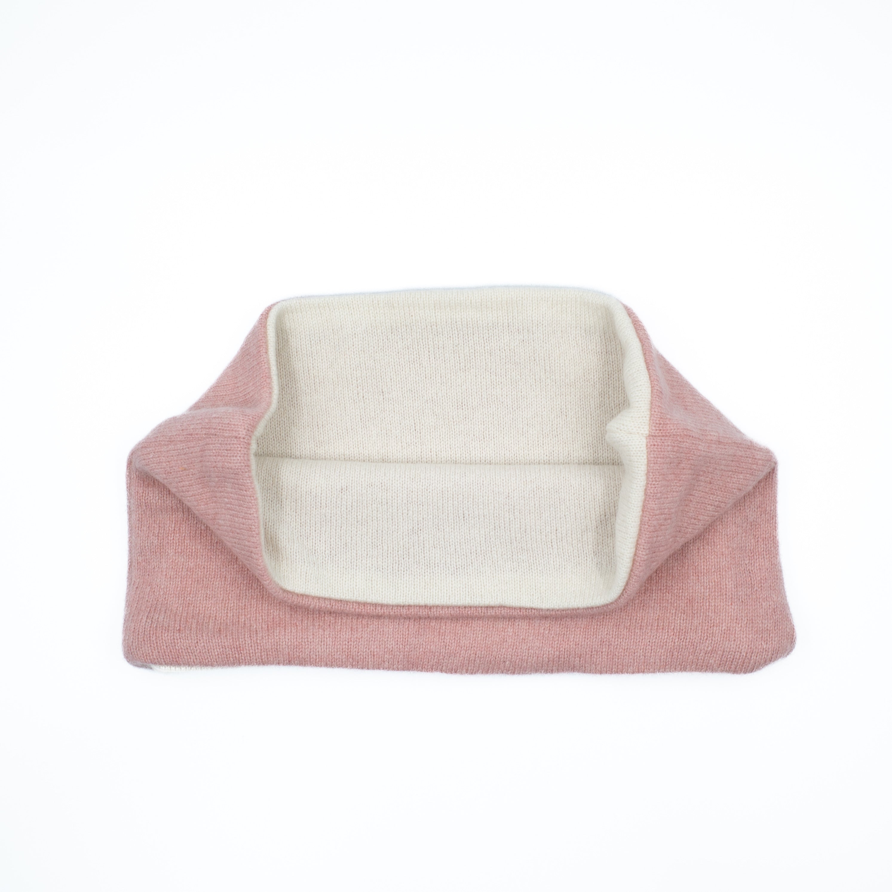Baby Pink and Winter White Neck Warmer