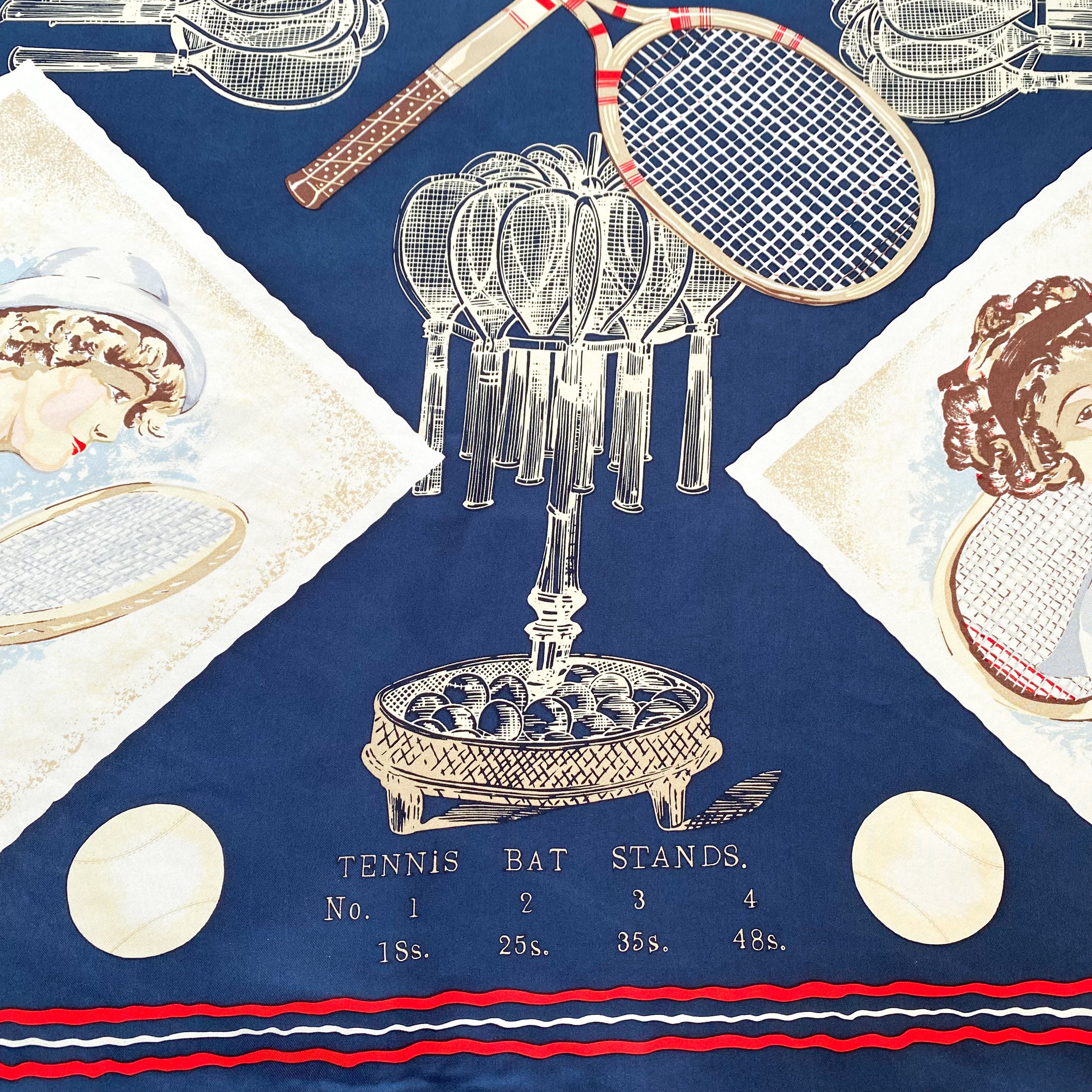 Large Tennis Silk Scarf