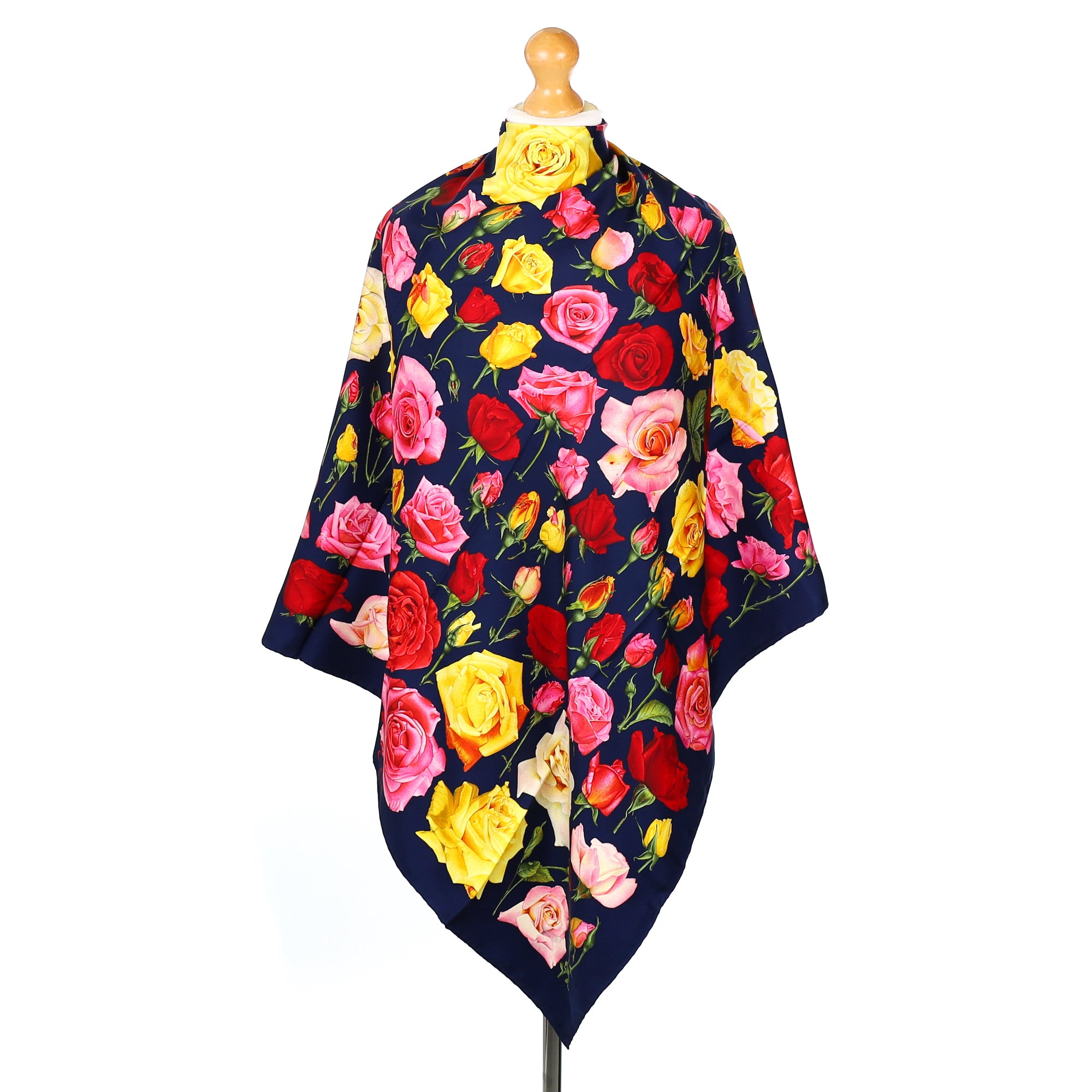 Gucci Coloured Rose Silk Scarf