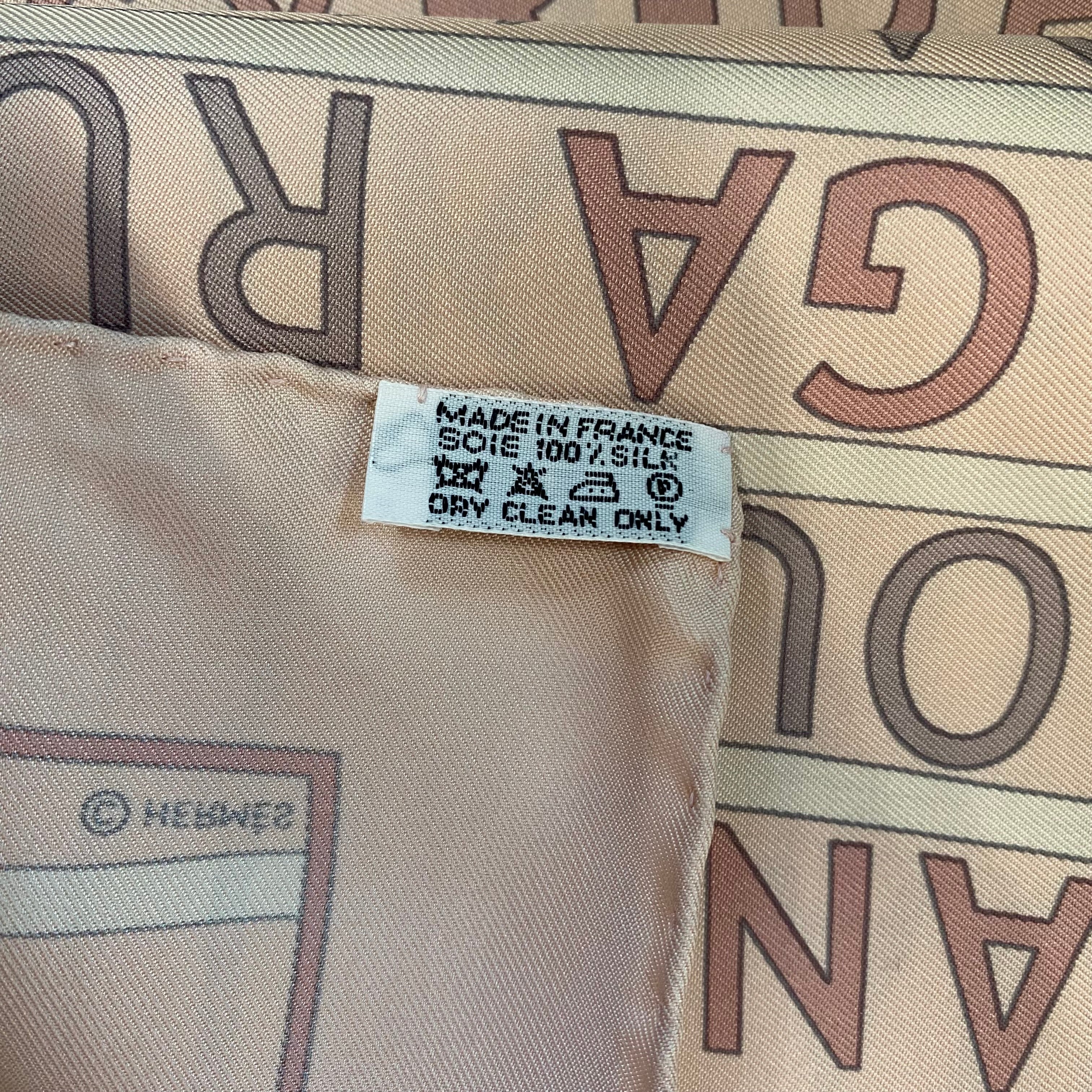 Hermès Les Sources De La Vie Silk Scarf Rare