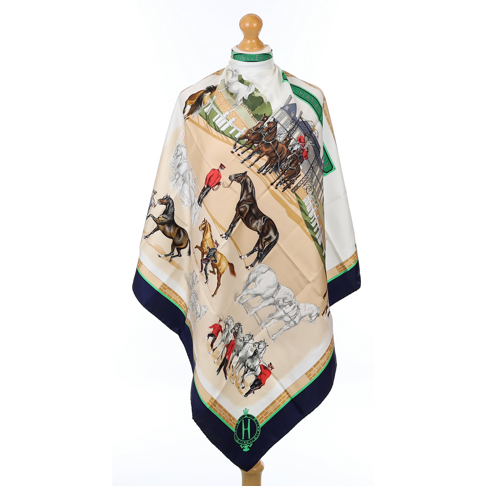 Pristine Hermès Les Haras Nationaux Silk Scarf Rare
