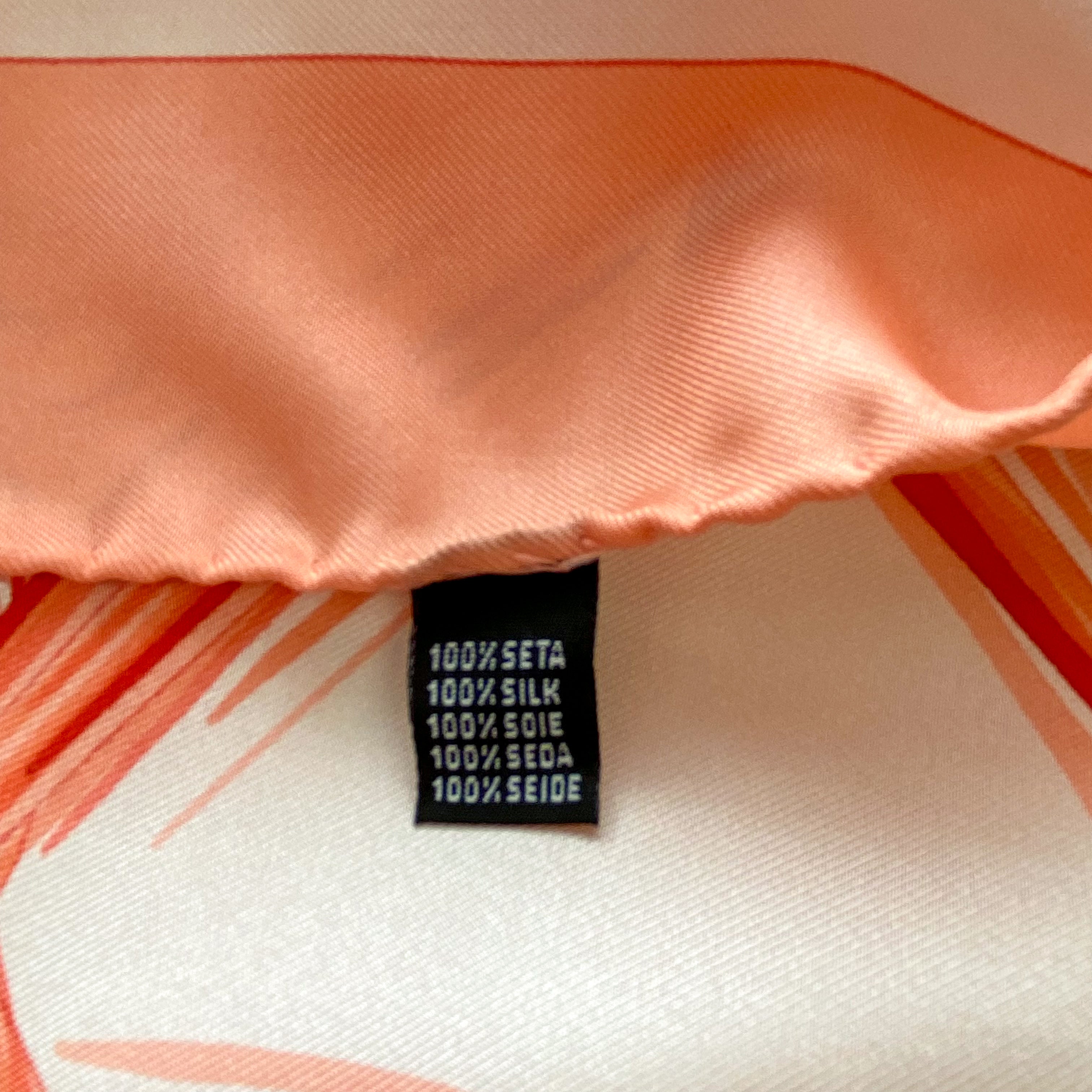 Equestrian Coral Vintage Silk Scarf