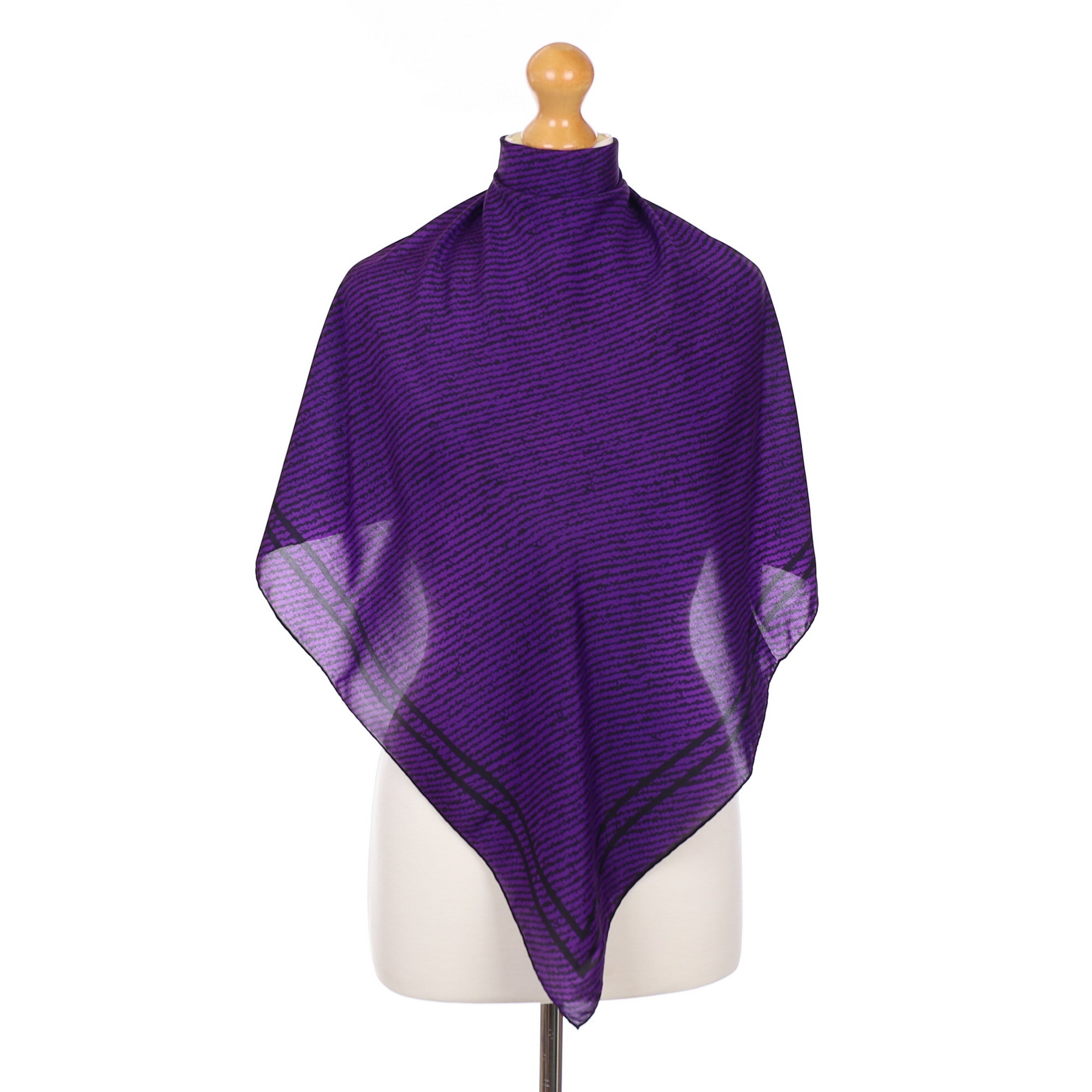 Jaeger Purple Vintage Silk Scarf