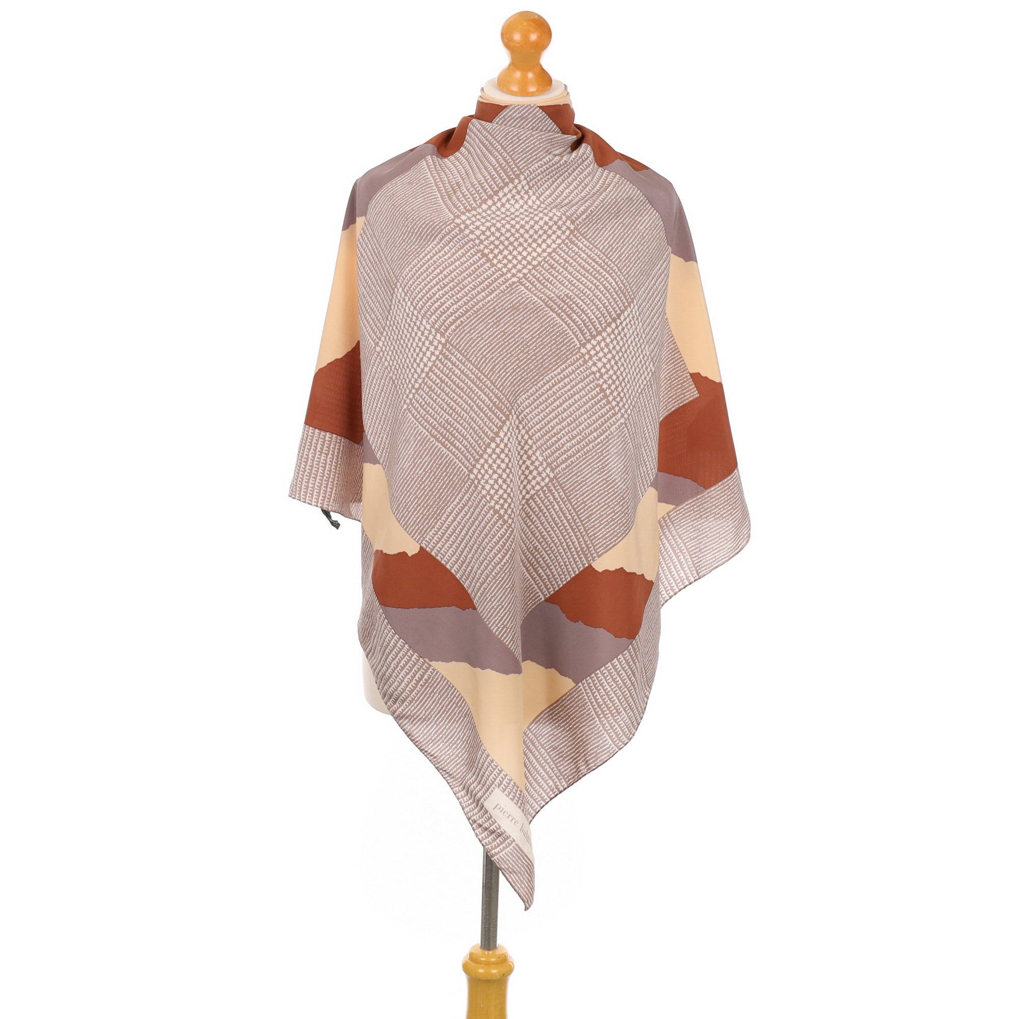 1970’s Pierre Balmain Neutral Design Silk Scarf