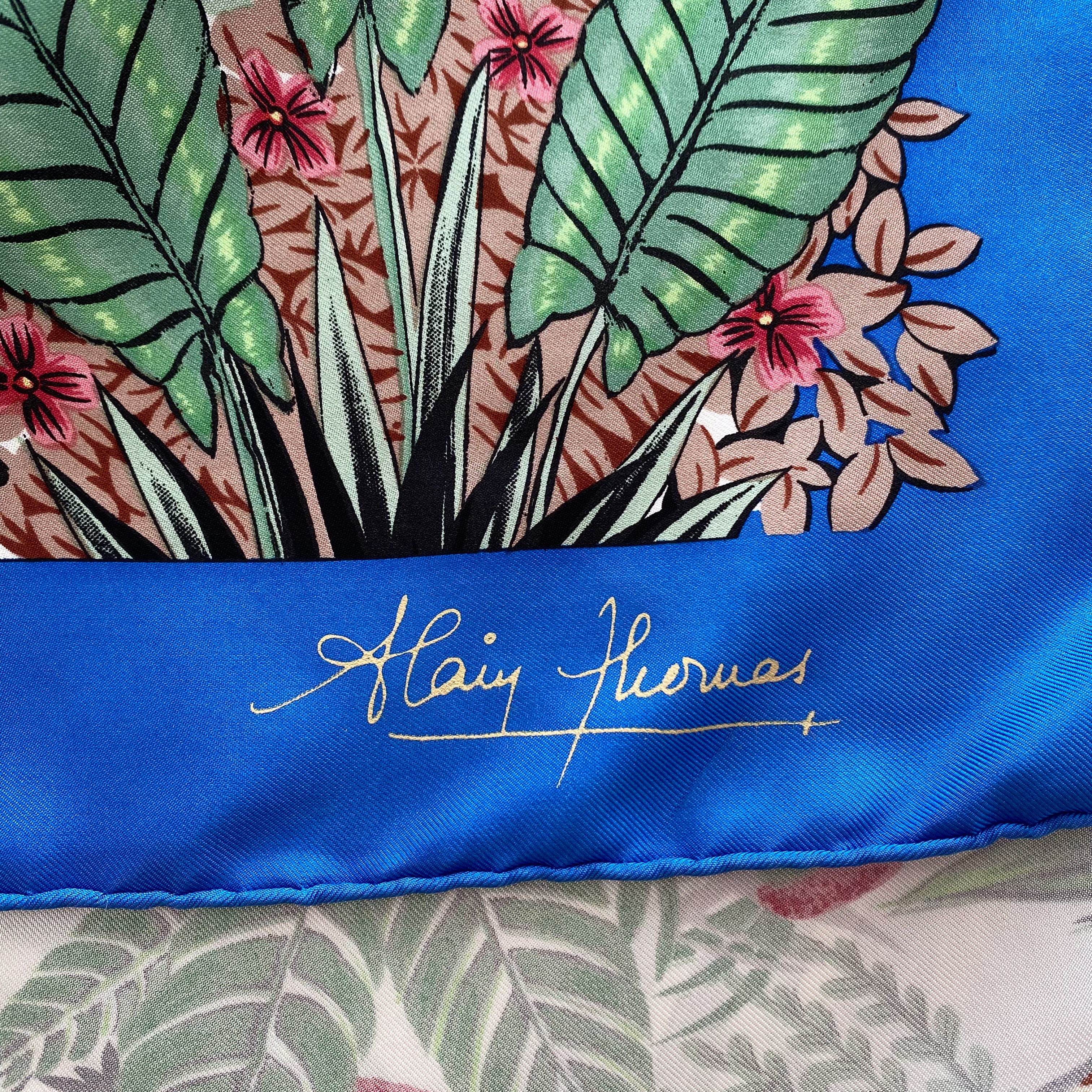 Alain Thomas Botanical Koala Silk Scarf
