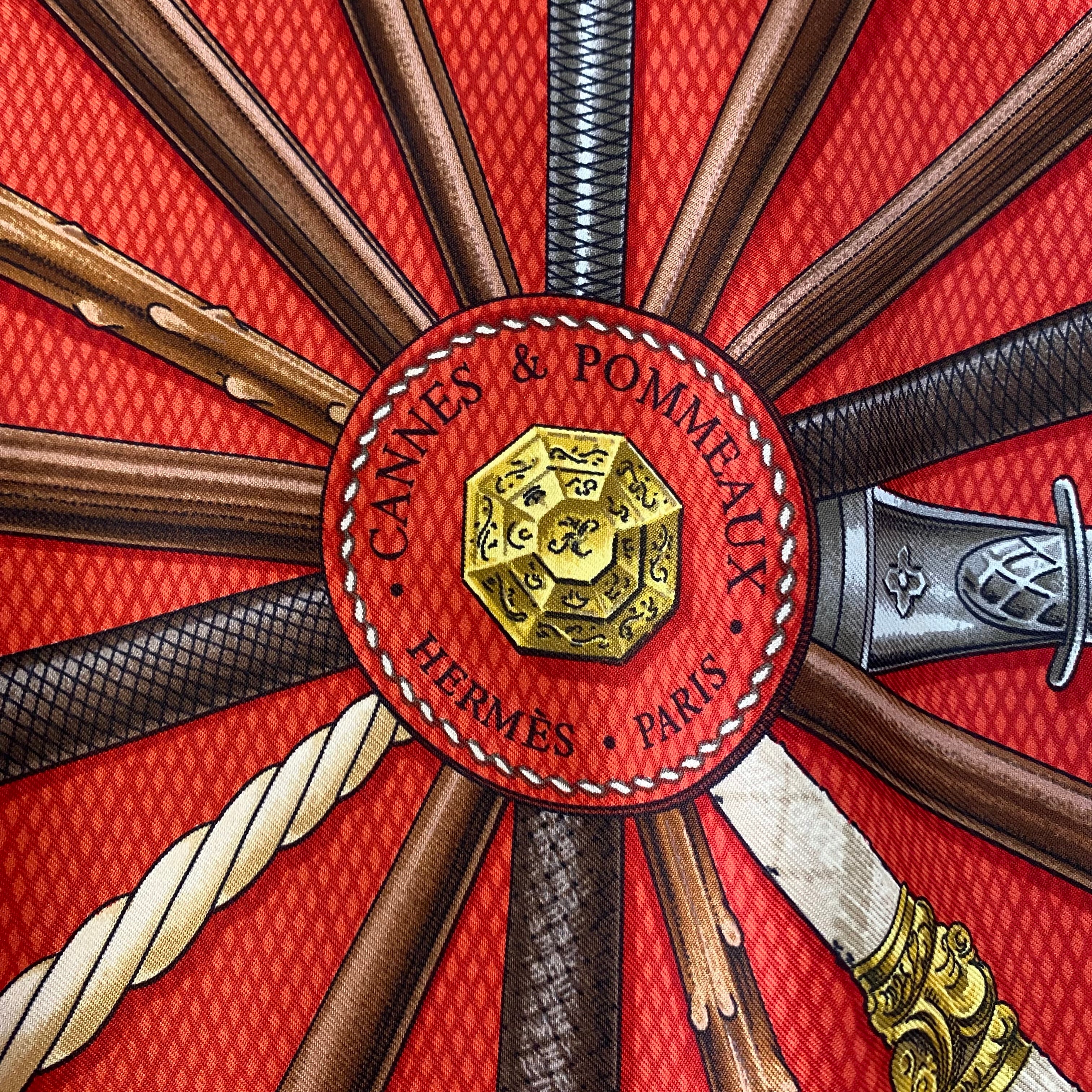 Hermès Cannes & Pommeaux Silk Scarf