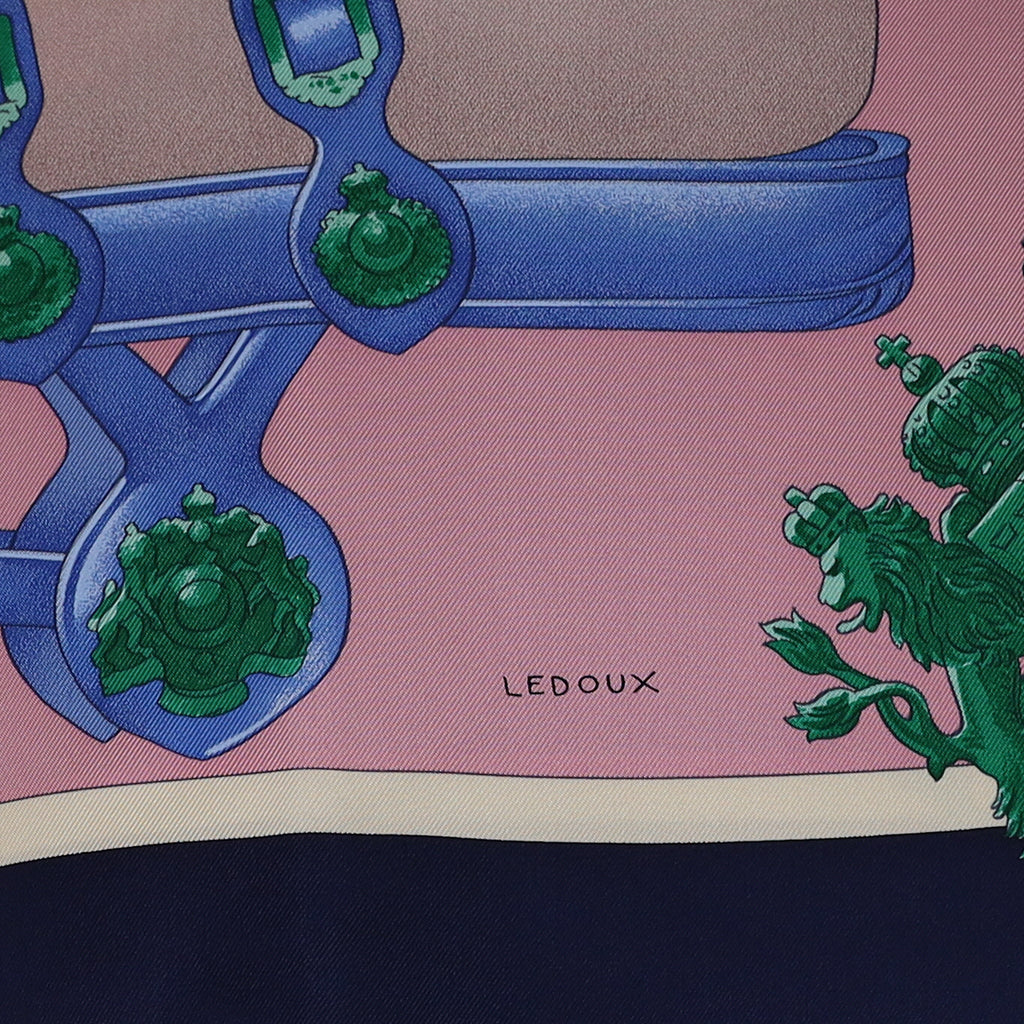 Brand New Boxed Hermès Harnais de Cour Silk Scarf