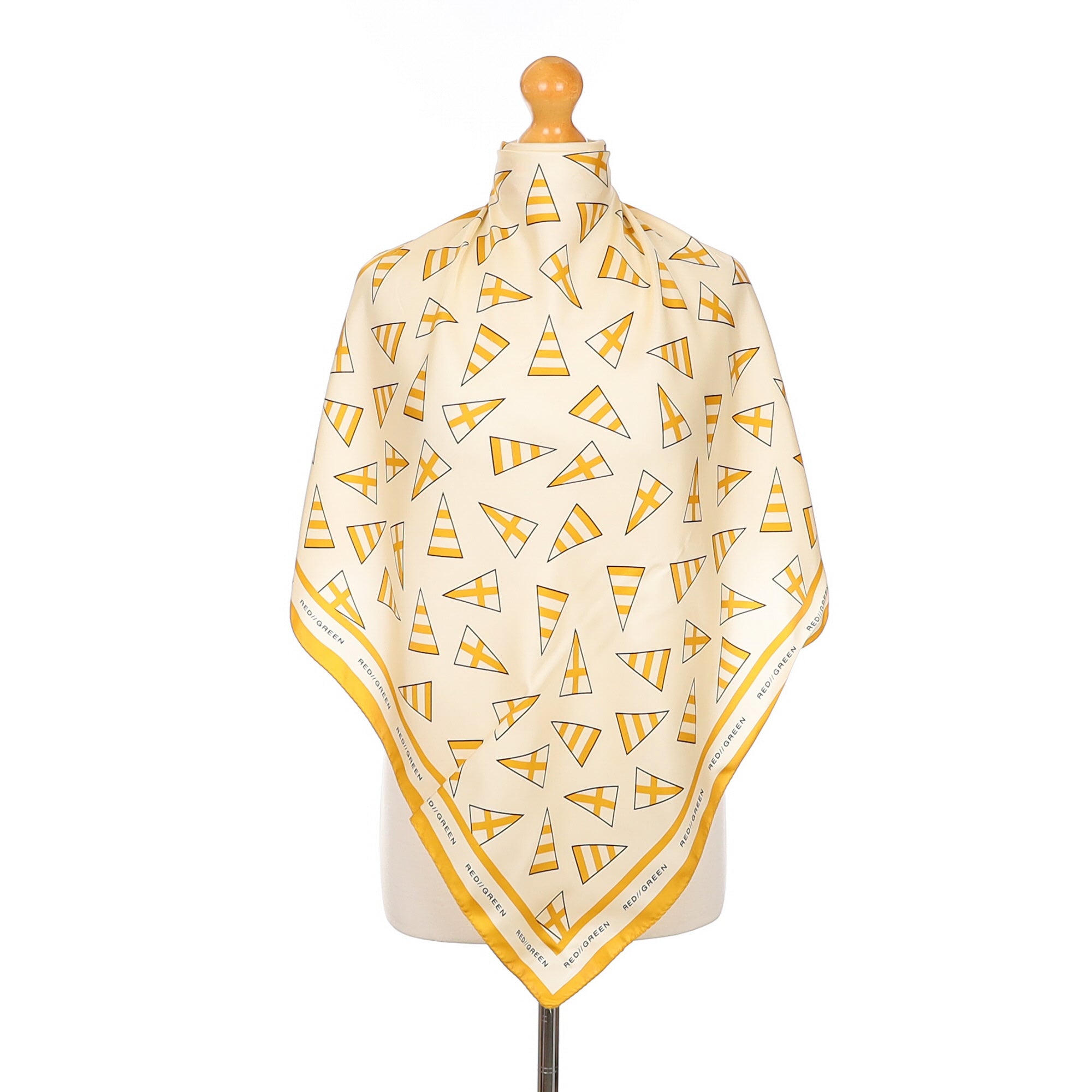 Golden Flag Design Silk Scarf