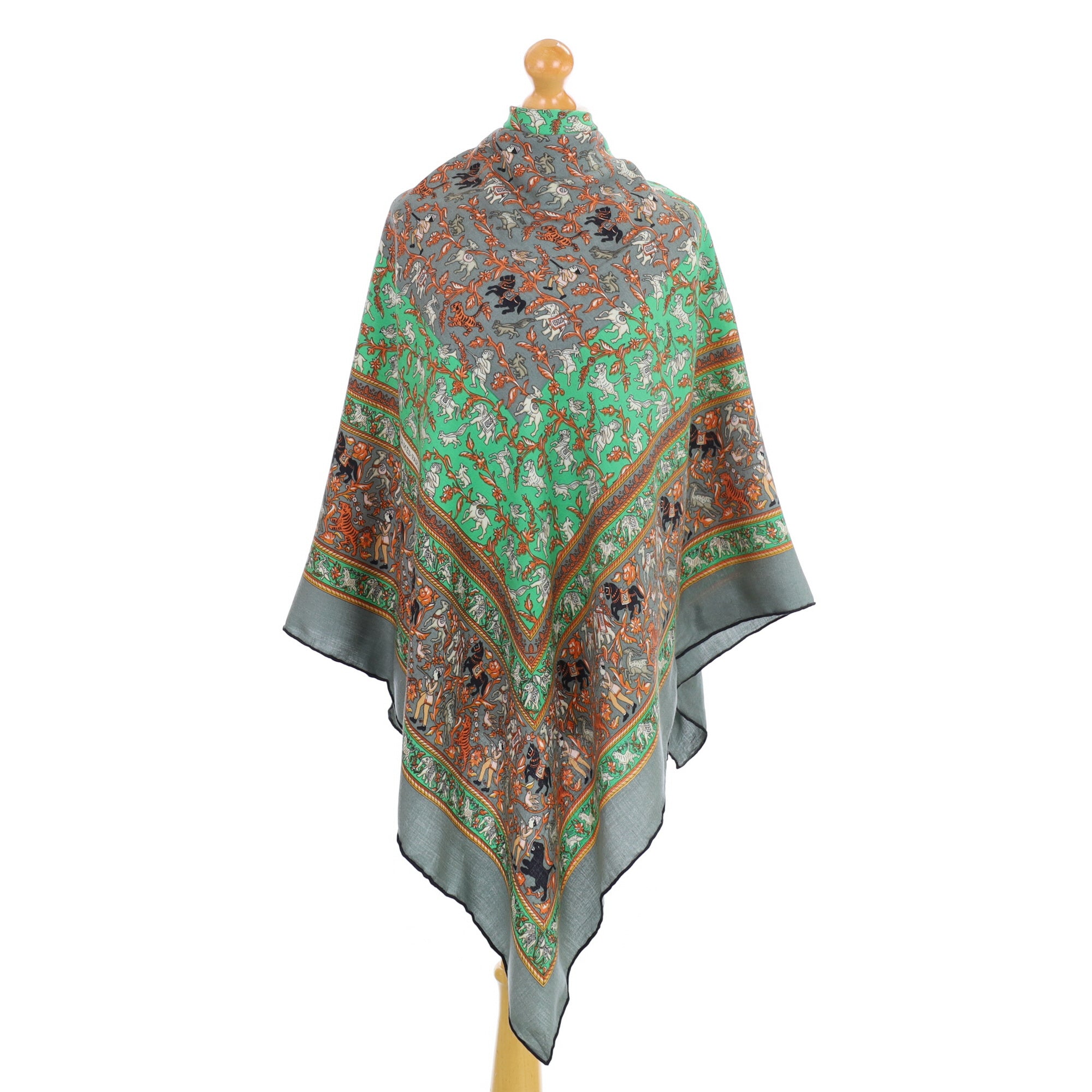 Hermès Chasse En Inde Cashmere/Silk Scarf