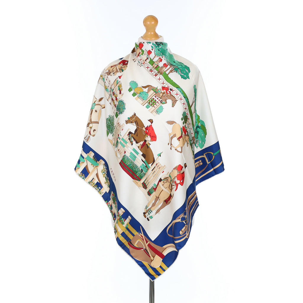 Brand New Gucci Vintage Silk Scarf