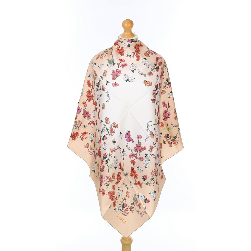 Brand New Furla Floral Silk Scarf