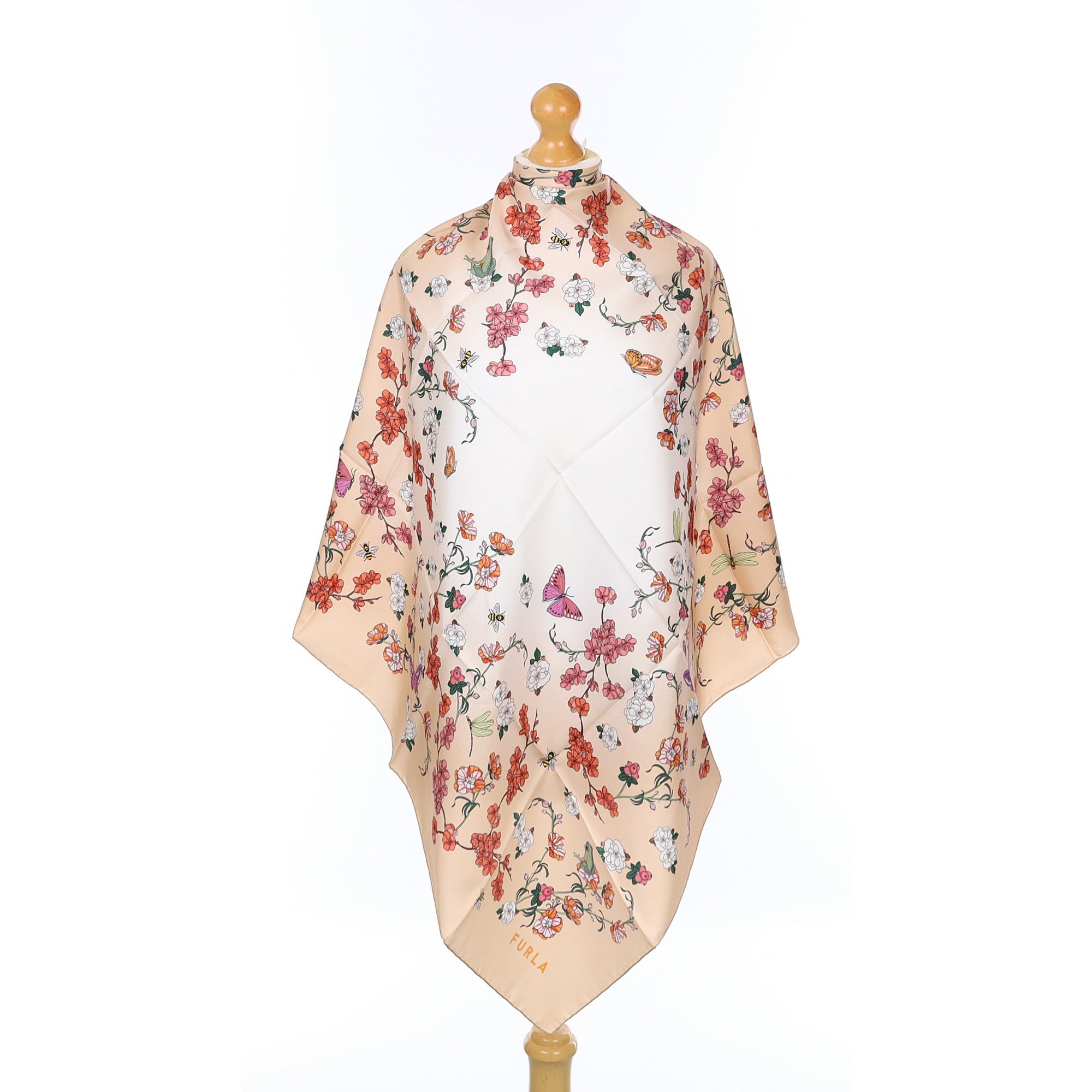 Brand New Furla Floral Silk Scarf