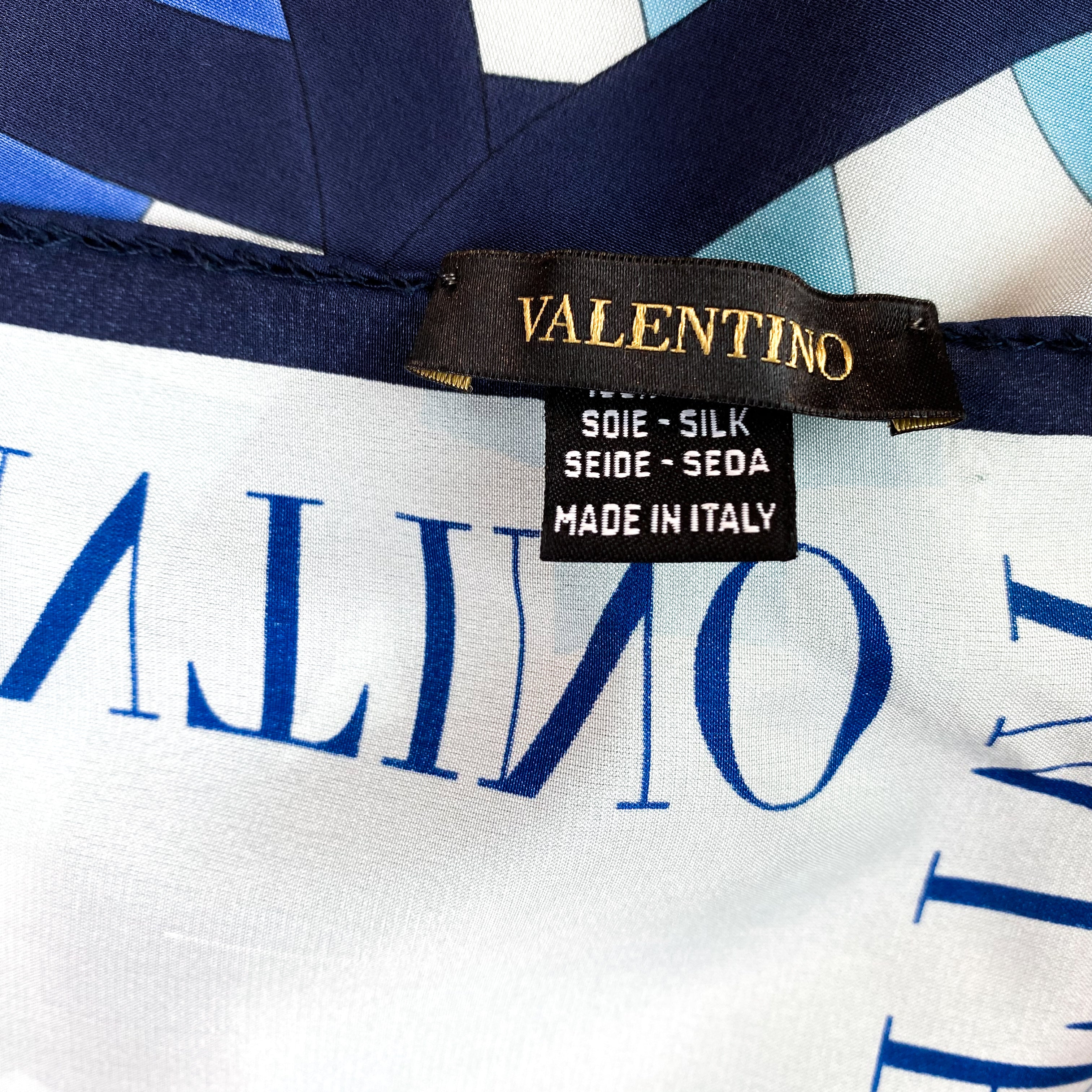 Striking Valentino Designer Silk Scarf