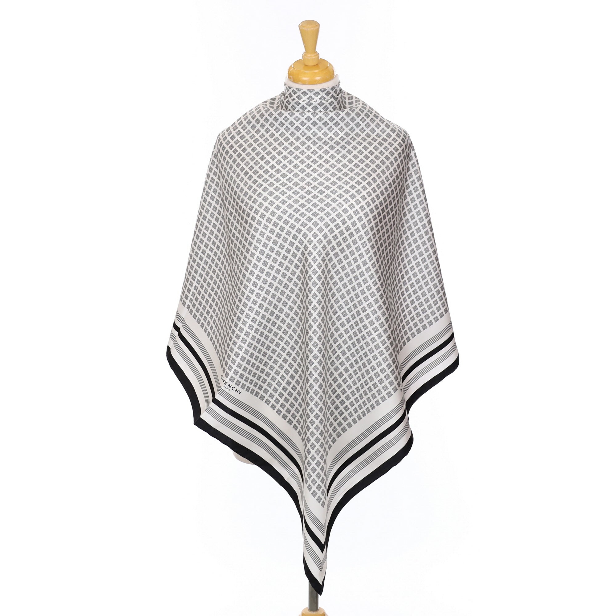 Brand New Givenchy Monochrome Silk Scarf