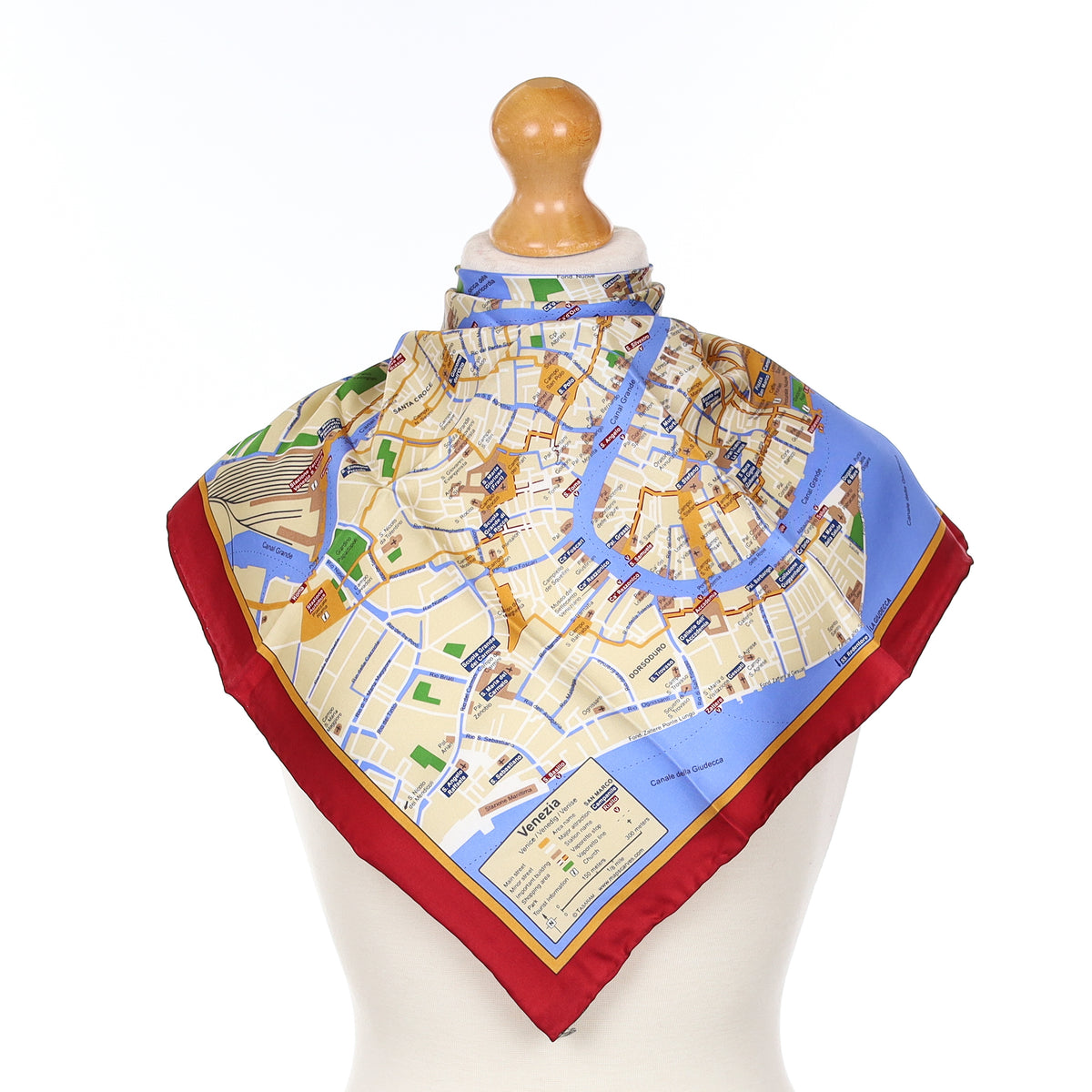 Brand New Map of Venice Silk Scarf