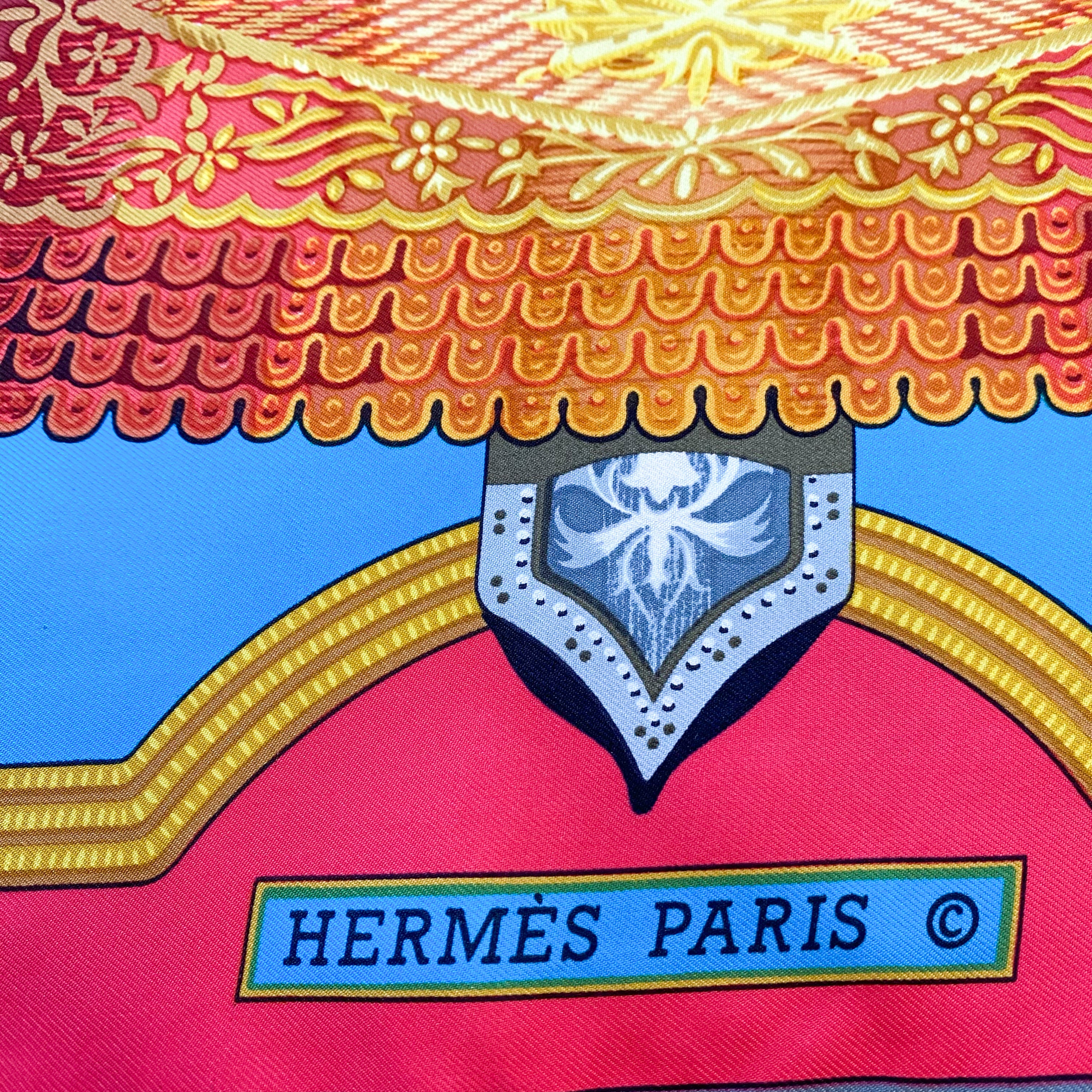 Boxed Hermés 1821 Vintage Silk Scarf