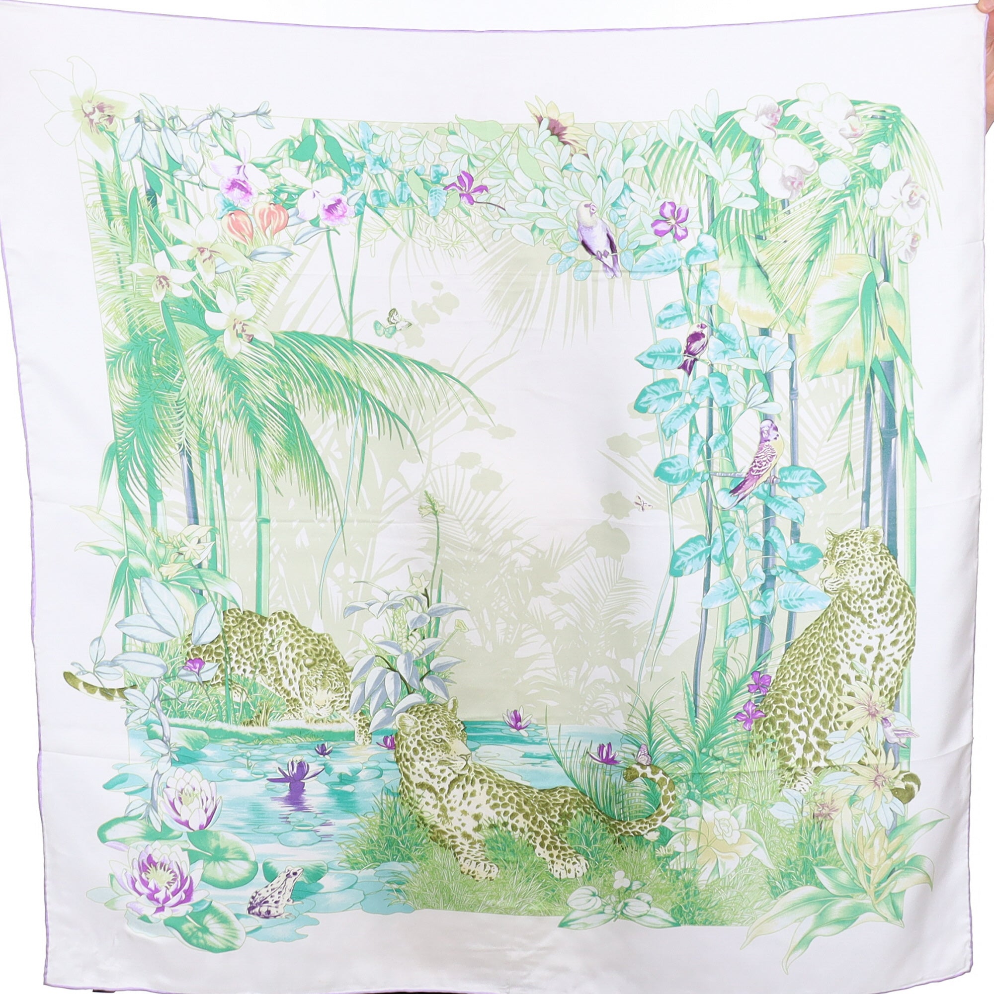 Brand New Wild Cat Design Silk Scarf