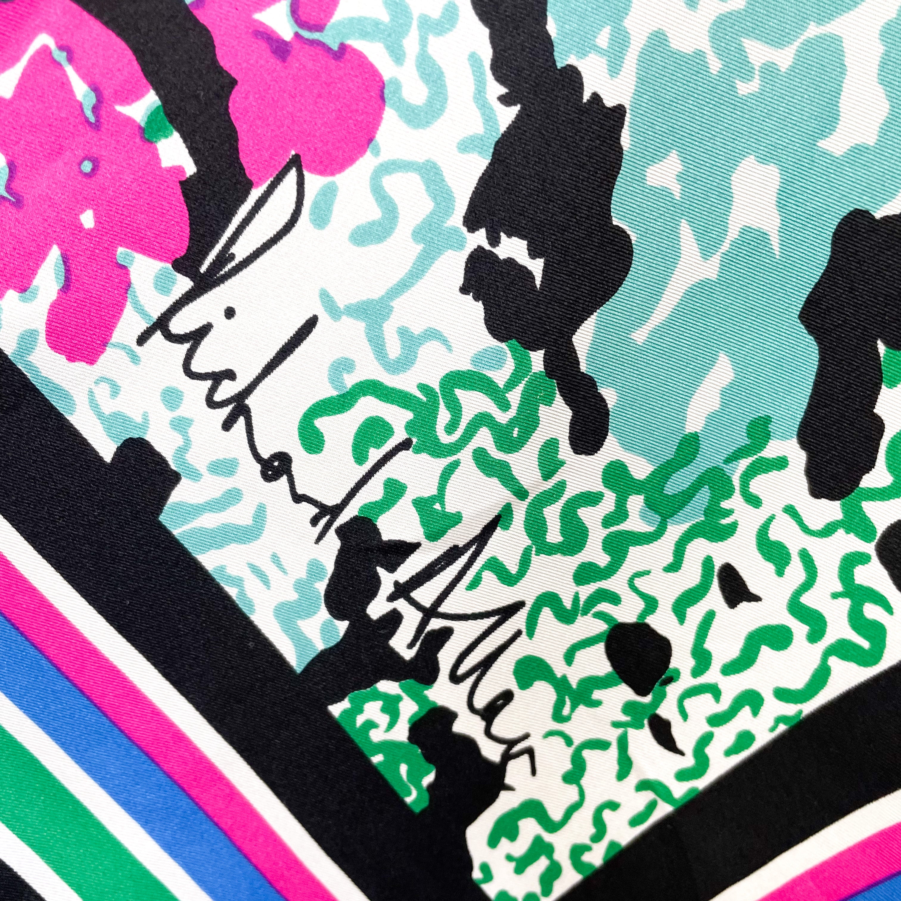 Modern Richard Allan Floral Vintage Silk Scarf