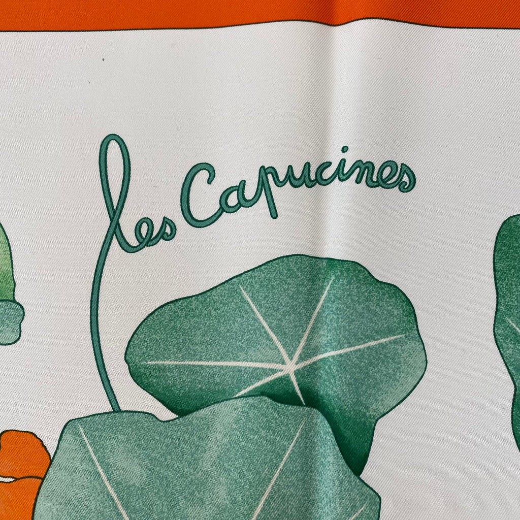 Brand New Boxed Hermès Les Capucines Silk Scarf Quite Rare