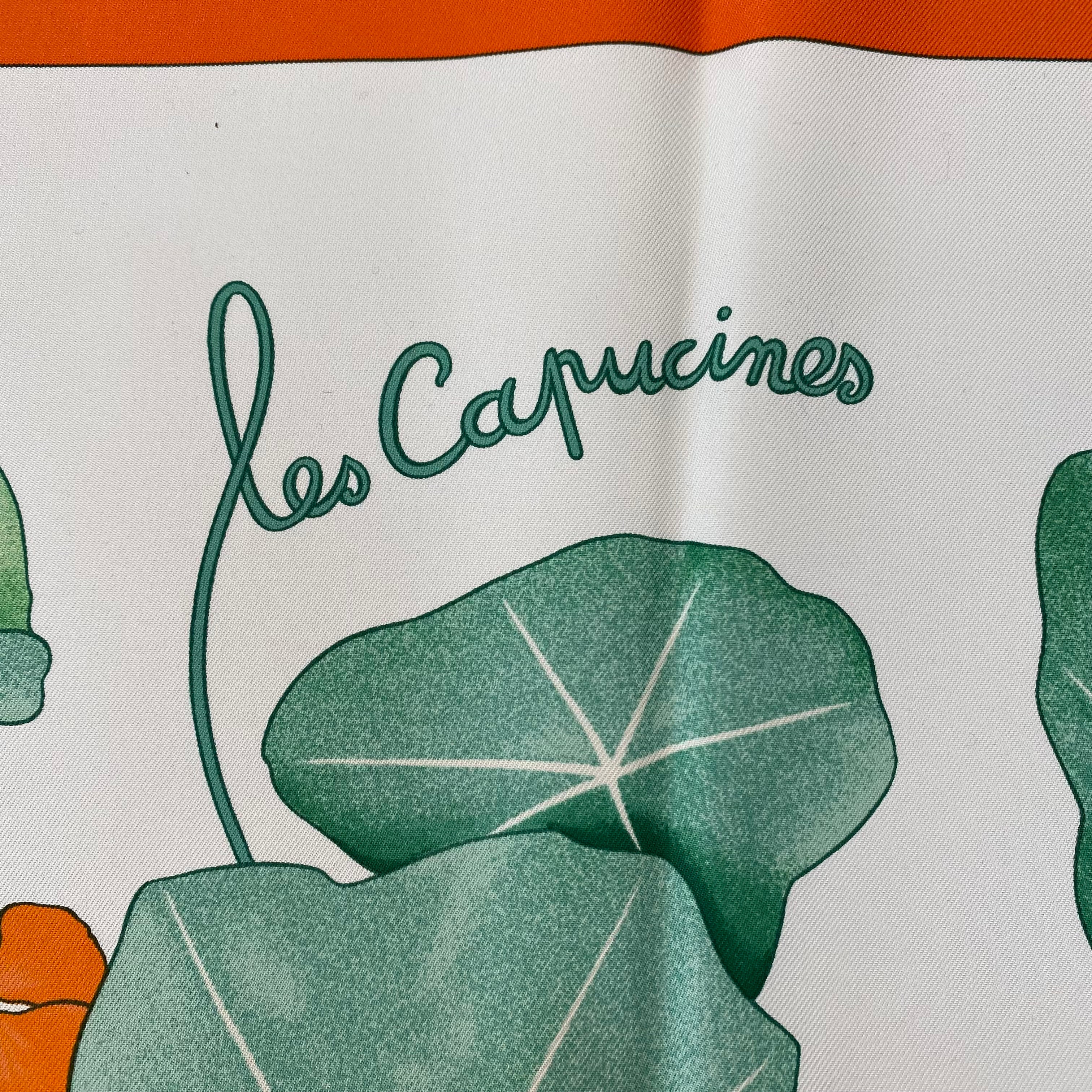 Brand New Boxed Hermès Les Capucines Silk Scarf Quite Rare