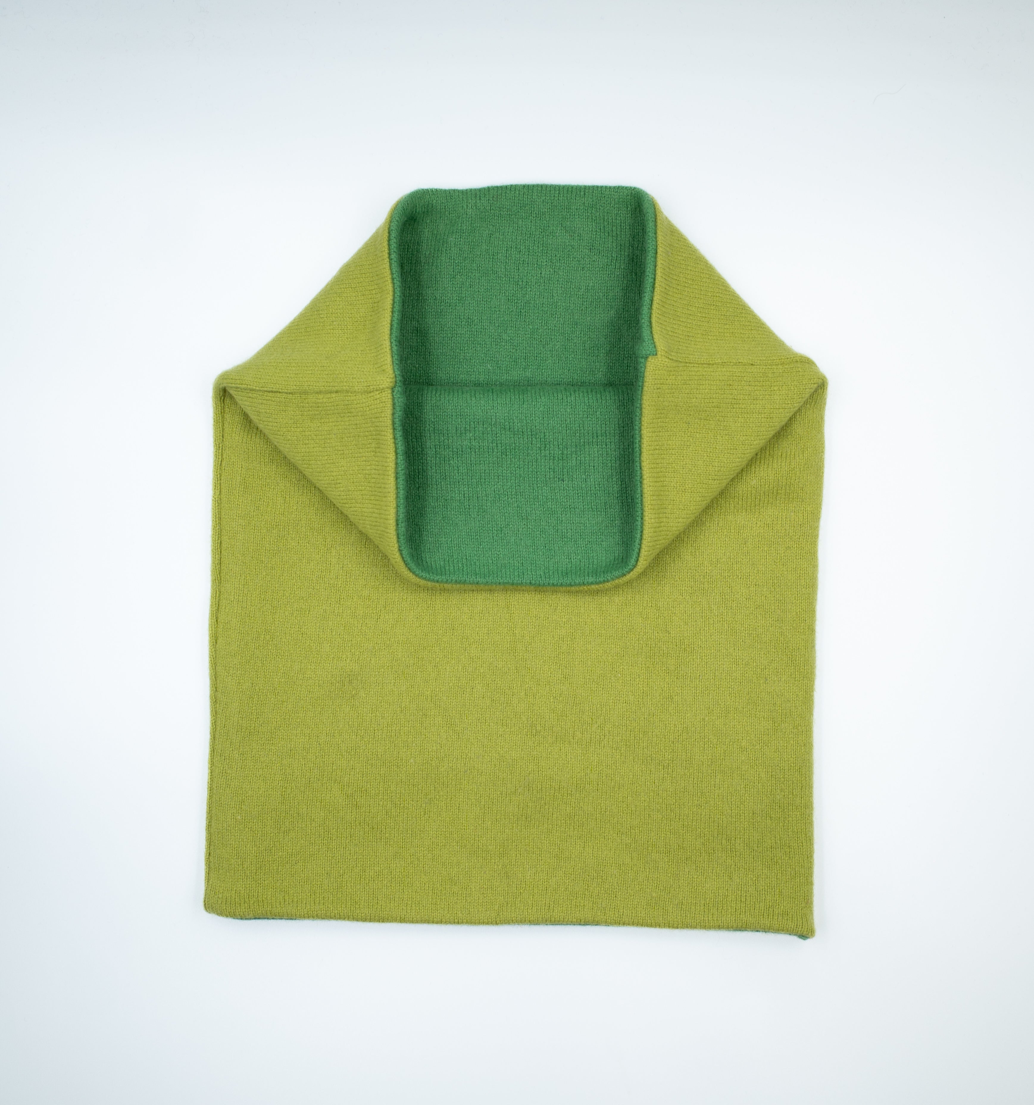 Two Tone Green Luxury Double Layered Snood