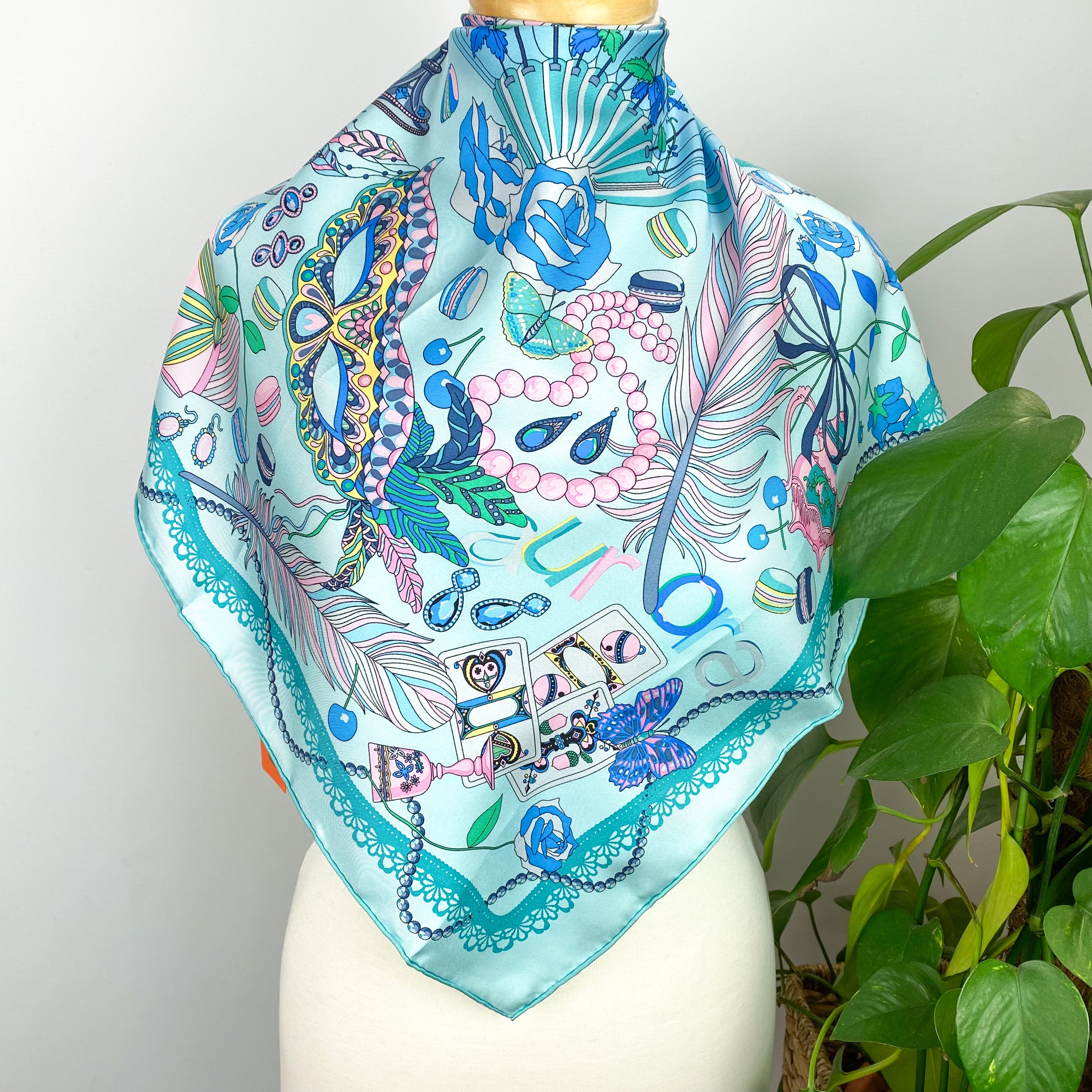 Brand New Aurora Mask Theme Silk Scarf