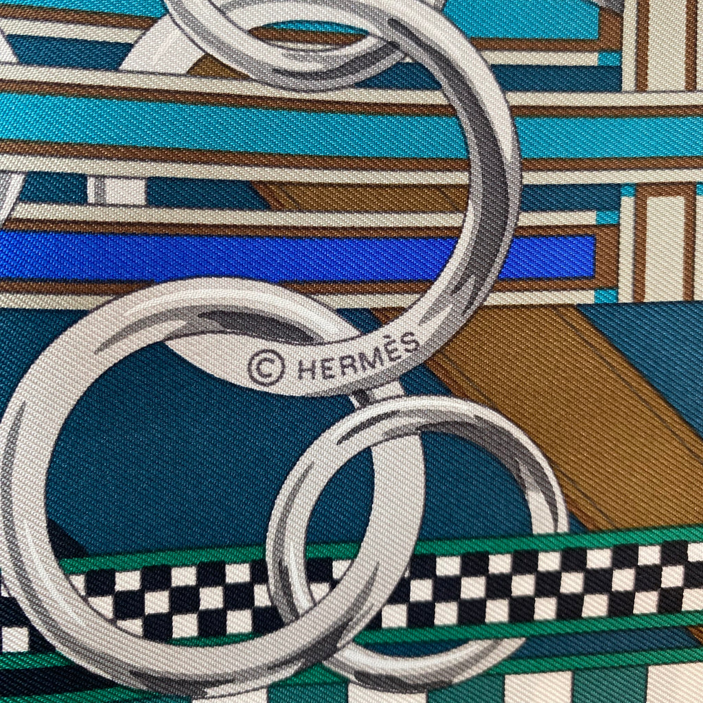 Brand New Boxed Hermès Brides Et Gris-Gris Silk Scarf Quite Rare