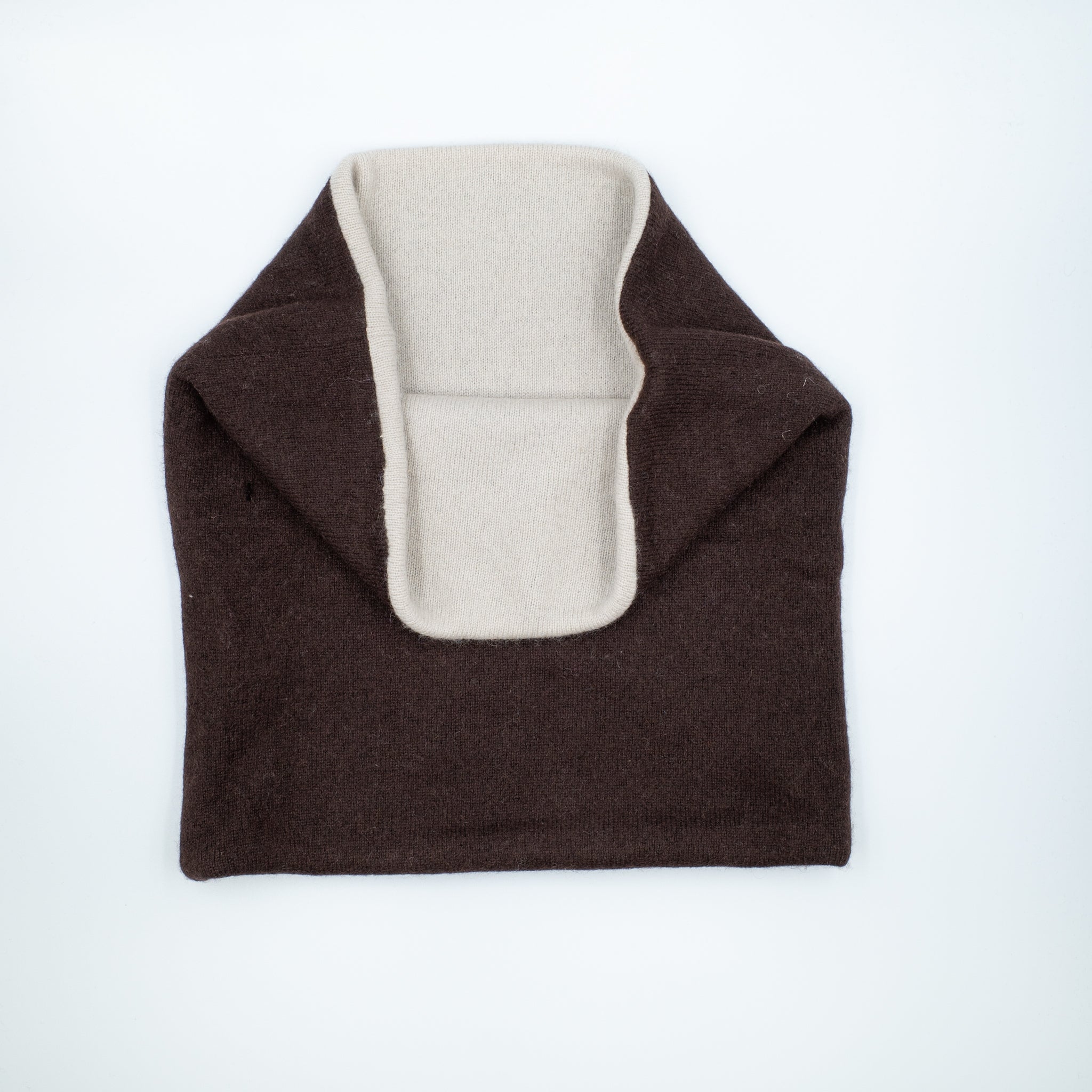 Dark Chocolate and Cream Luxury Double Layered Snood