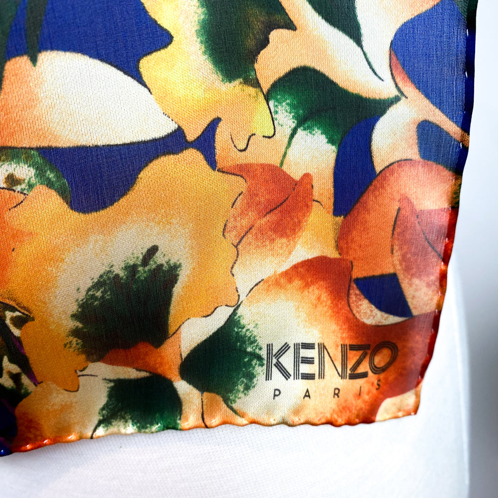 Elephant Kenzo Designer Silk Scarf