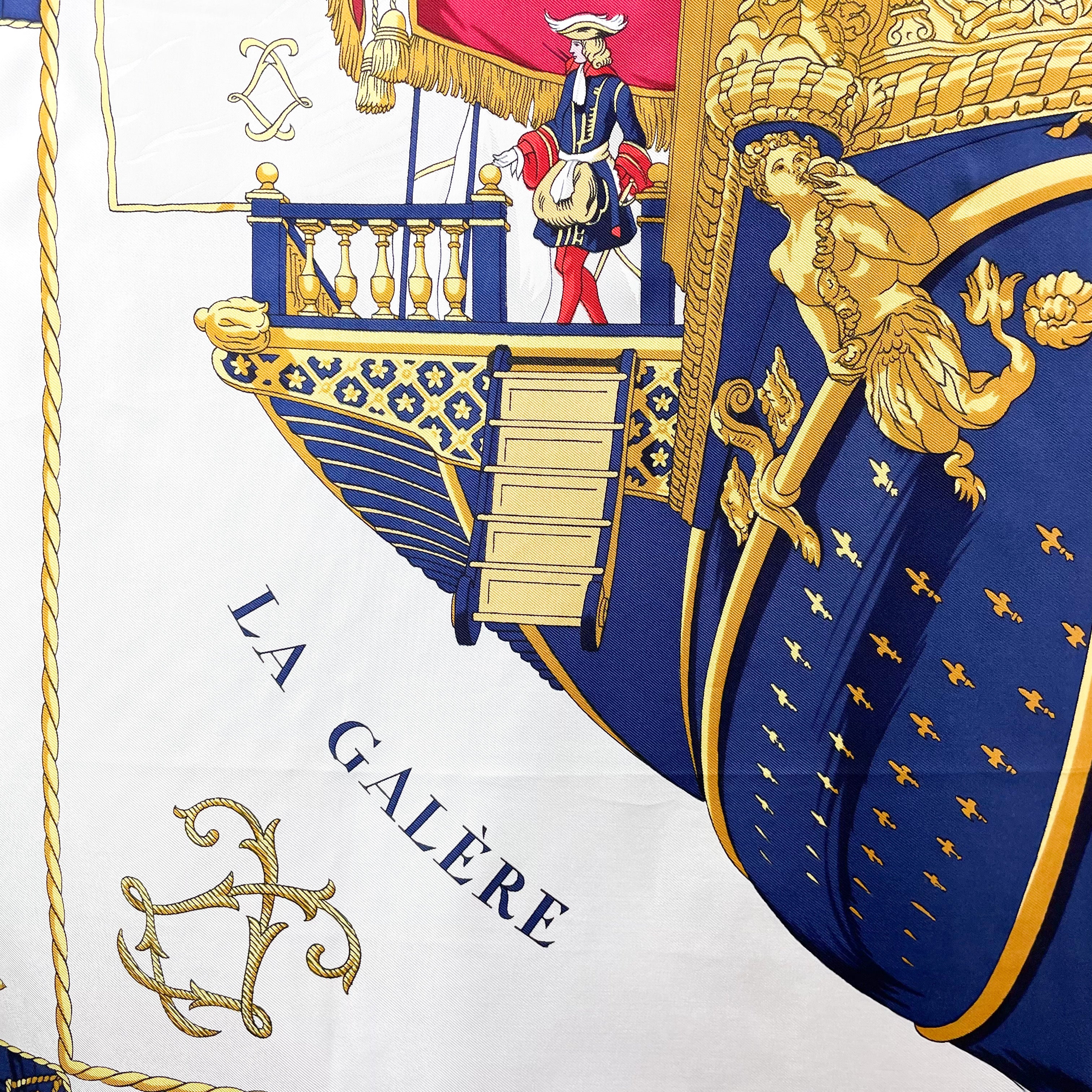Boxed Hermes Vue du Rosse De la Gelerie Vintage Silk Scarf