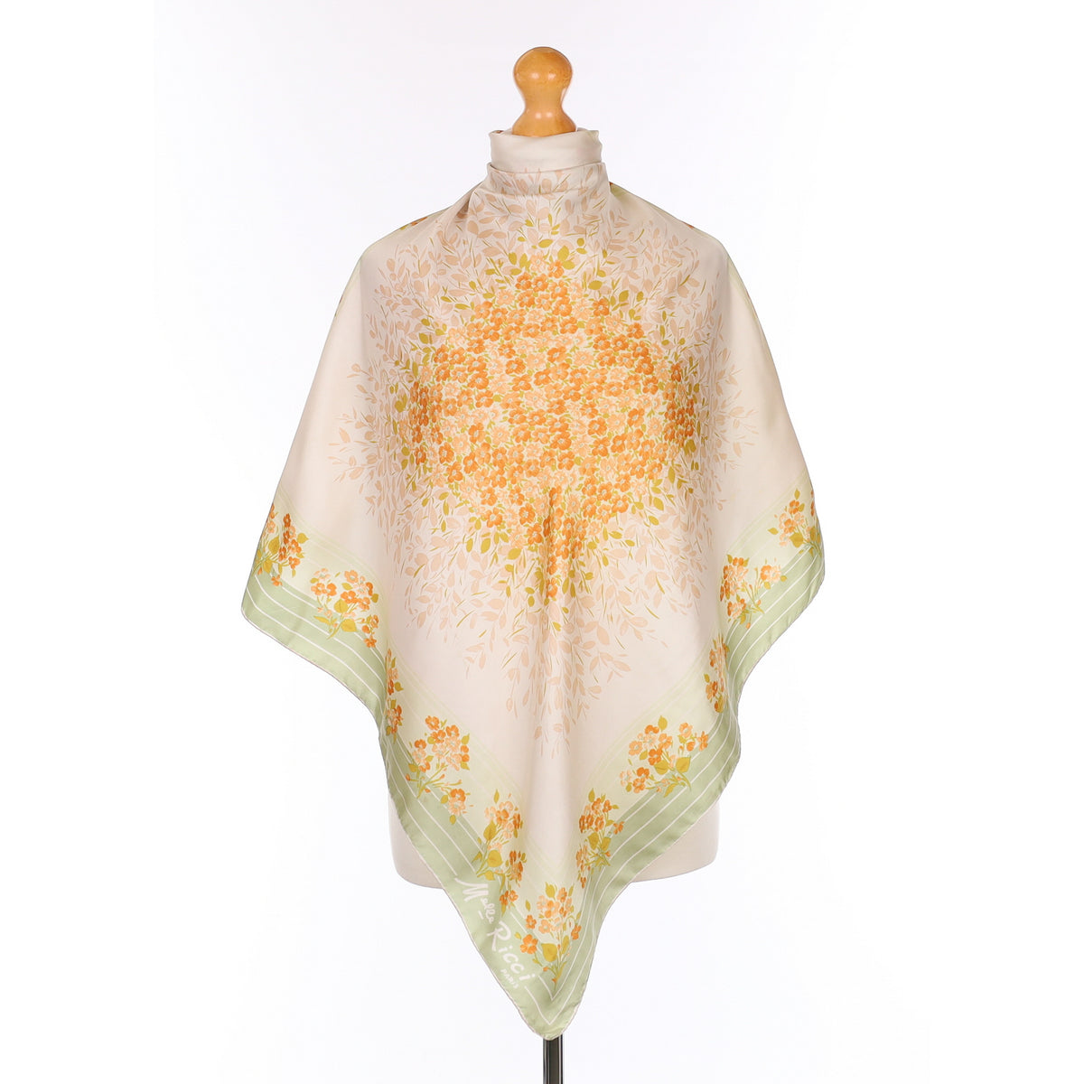 Melle Ricci Floral Vintage Silk Scarf