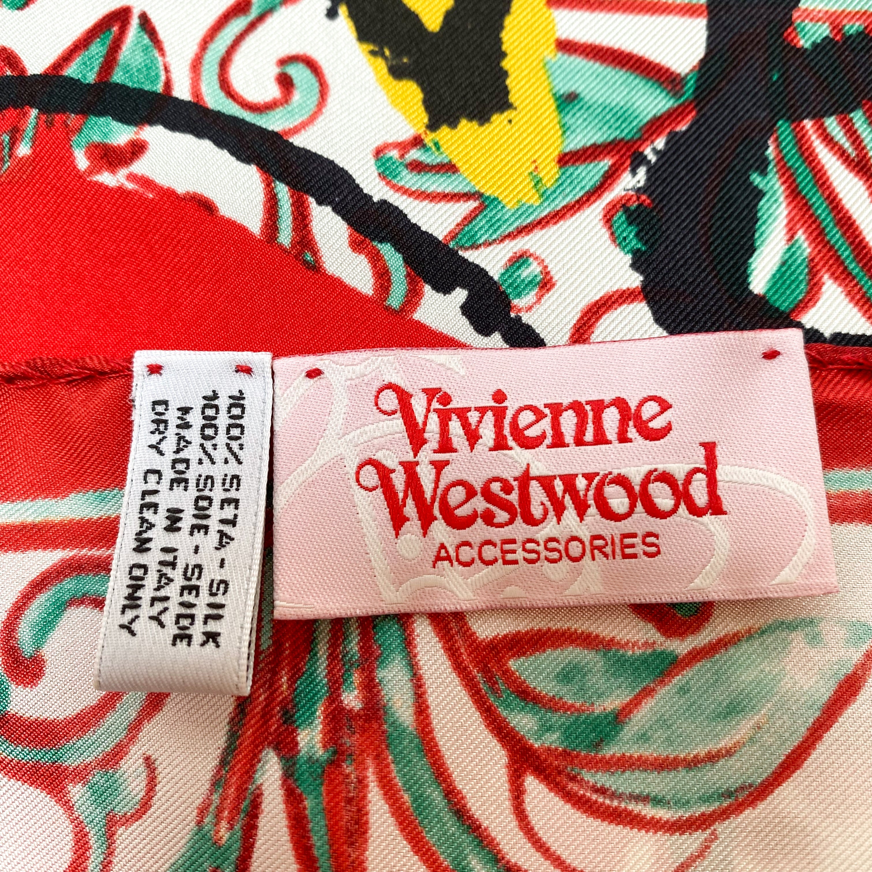 Stunning Vivienne Westwood Designer Silk Scarf