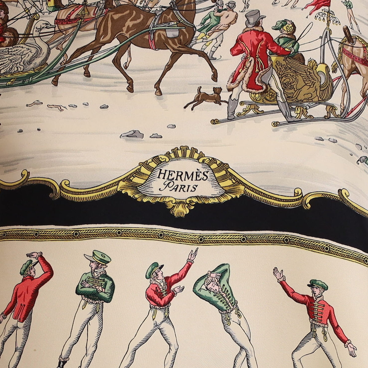 Hermès Les Plaisirs Du Froid Silk Scarf