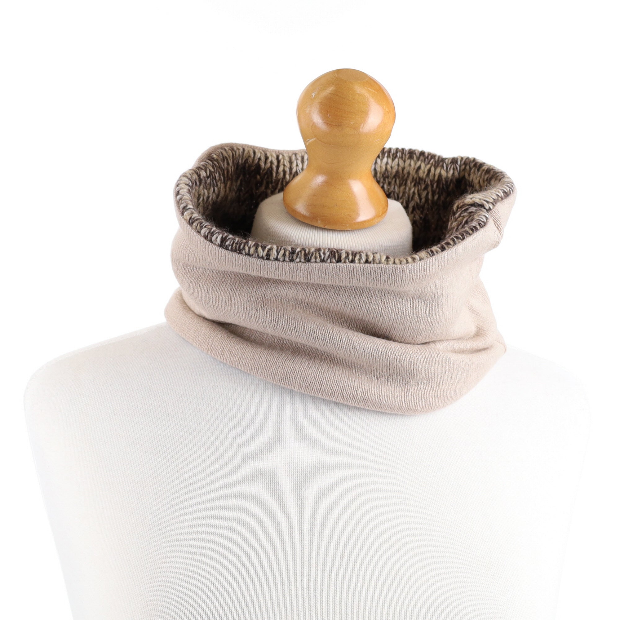 Brown Toned Speckled and Camel Chunky Neck Warmer