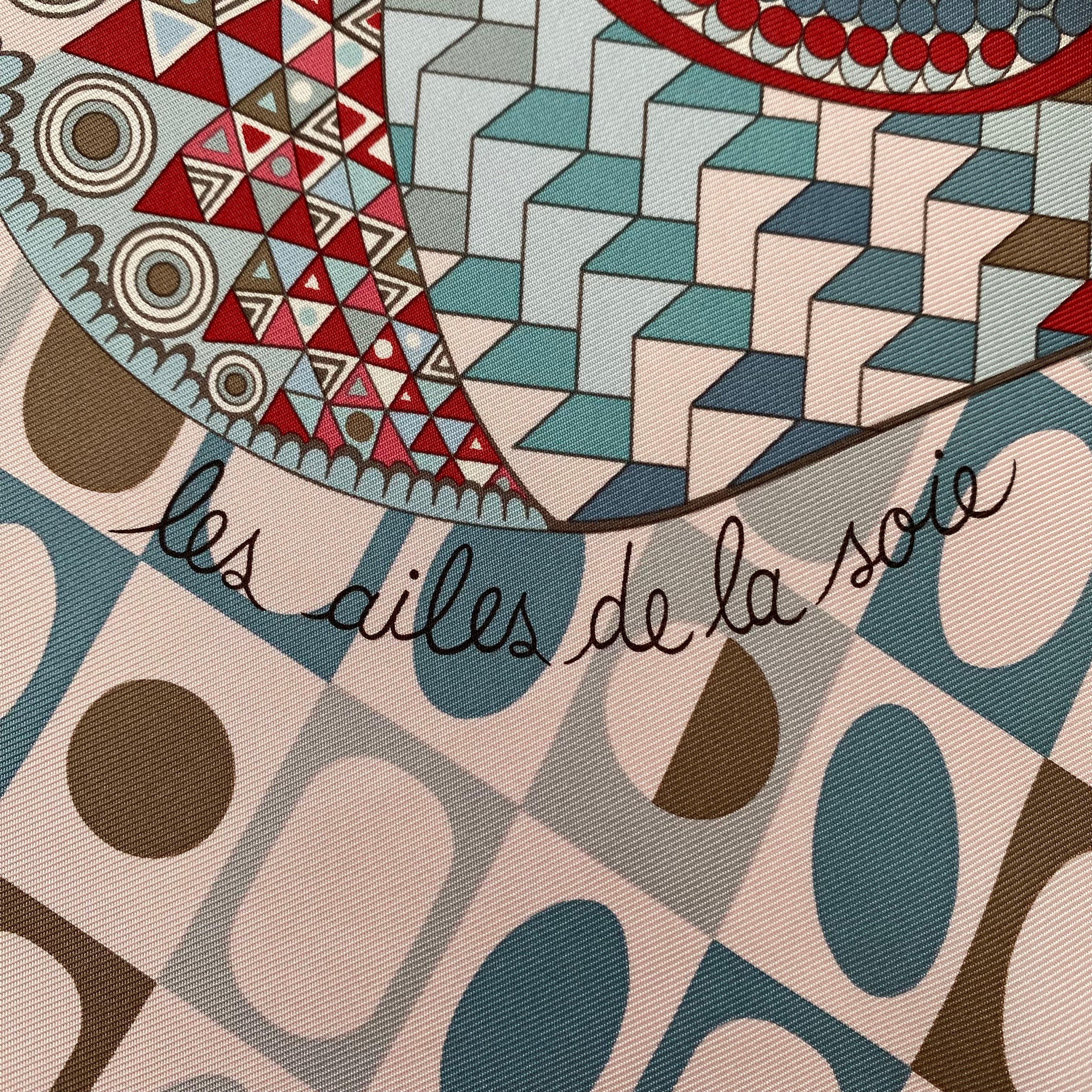 Hermès Les Ailes de la Soie Silk Scarf Quite Rare