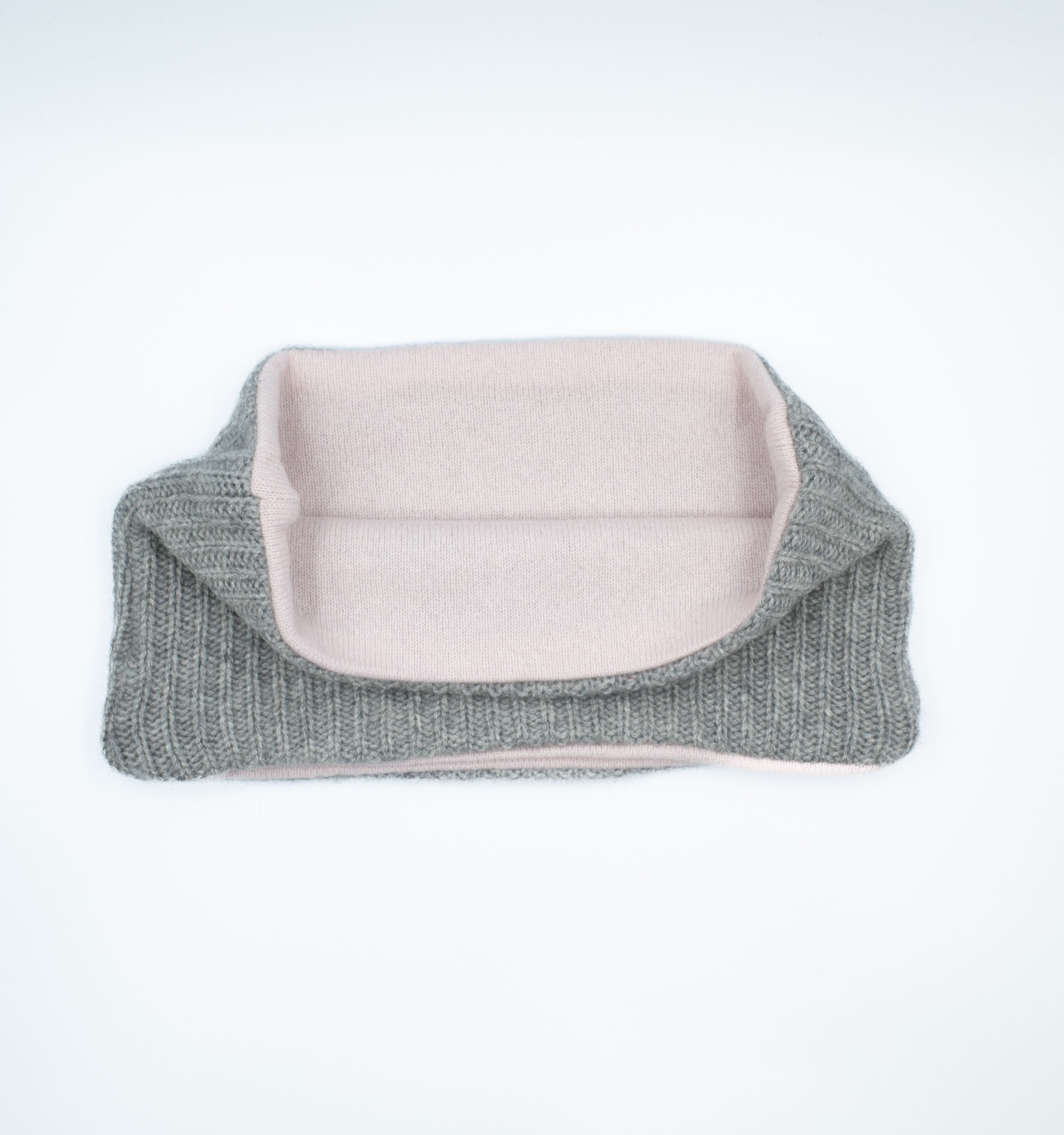 Smoke Grey and Pink Neck Warmer