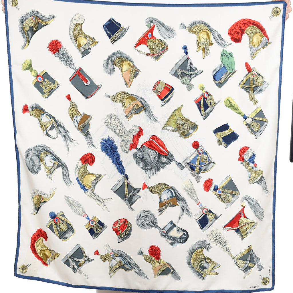 Hermès Coiffures Militaires Silk Scarf Quite Rare