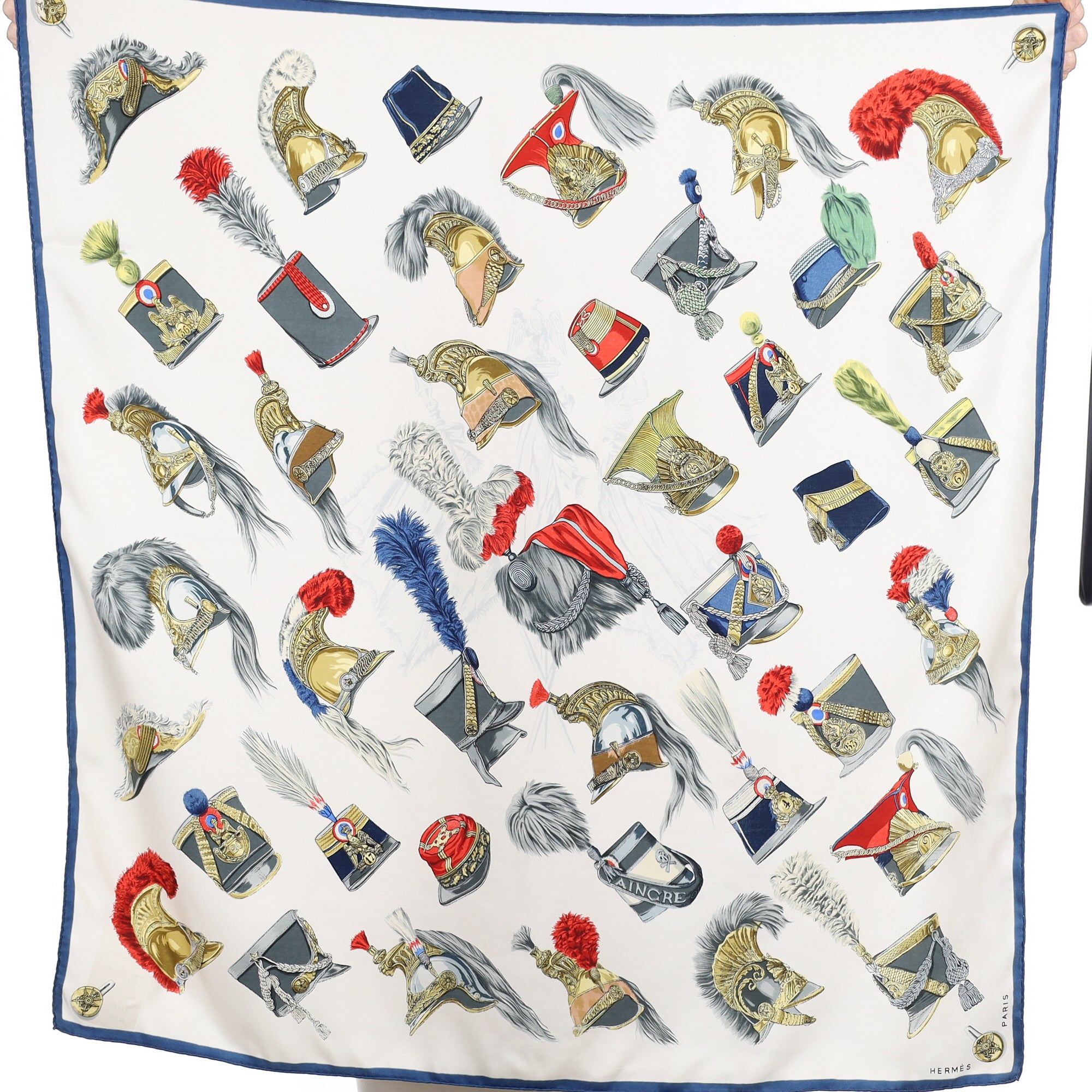 Hermès Coiffures Militaires Silk Scarf Quite Rare