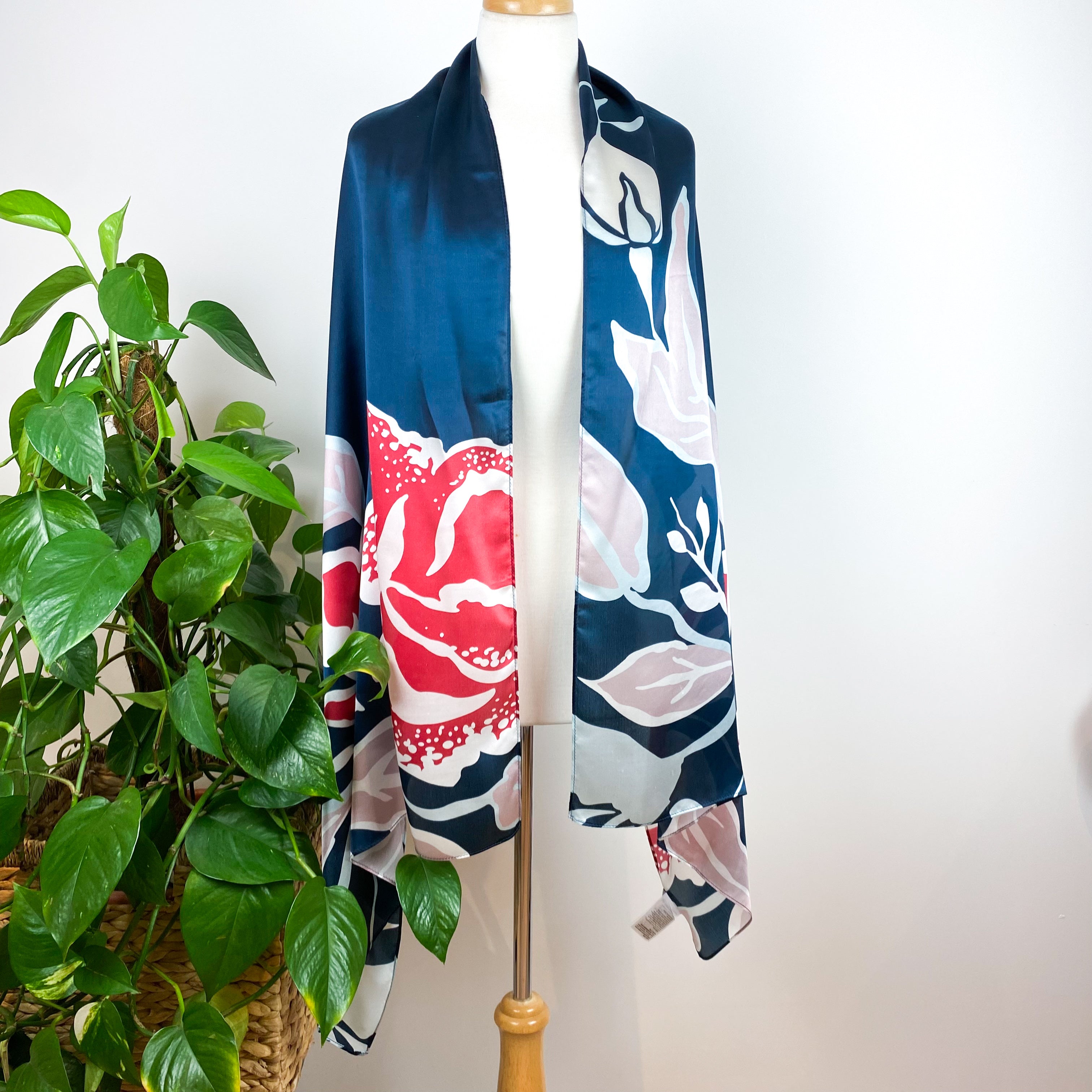 Jigsaw Floral Wrap Style Silk Scarf