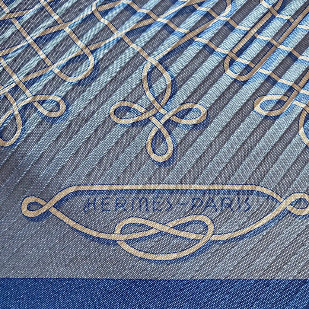 Hermès Piaget Plissé Silk Scarf Rare