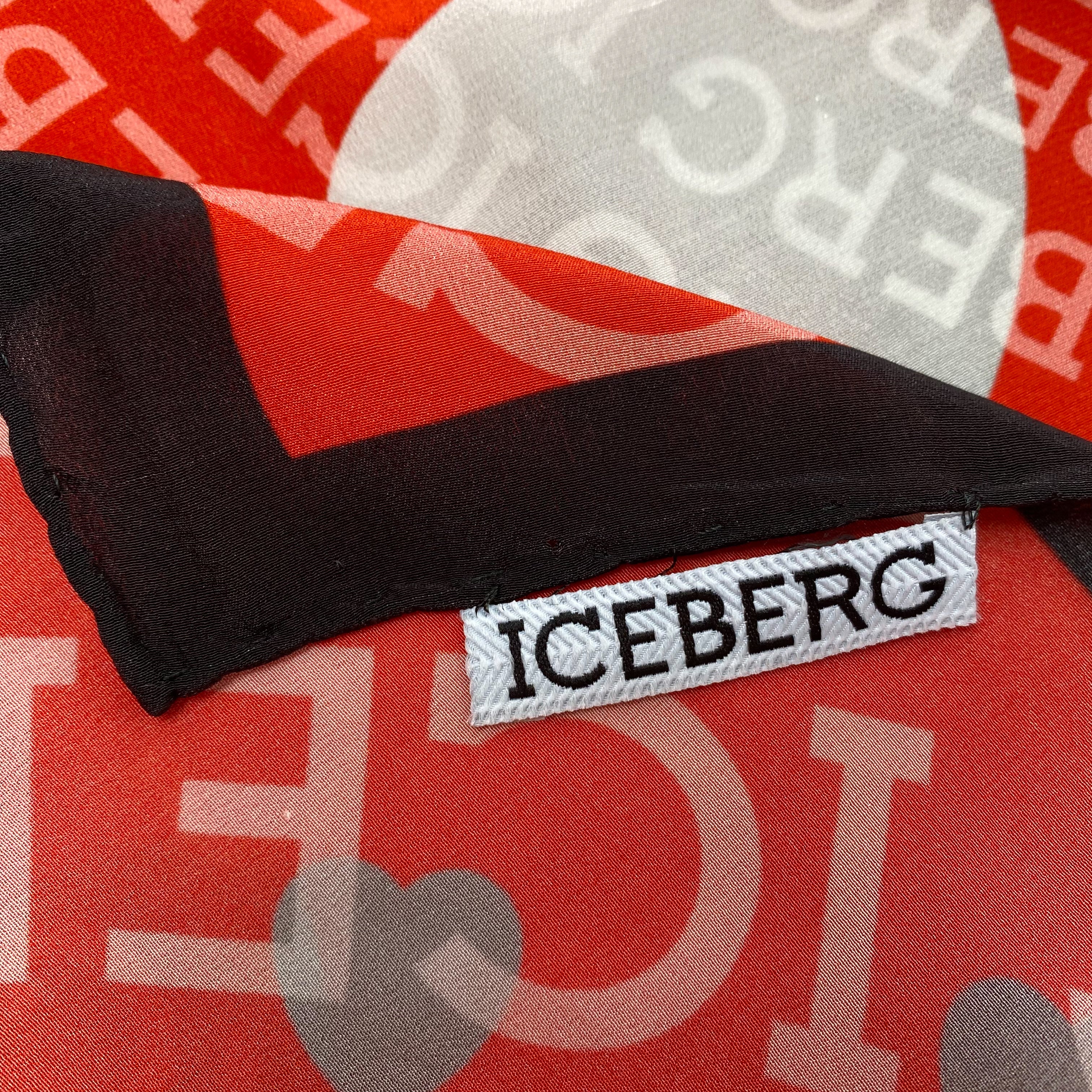 Iceberg Italian Designer Silk Scarf