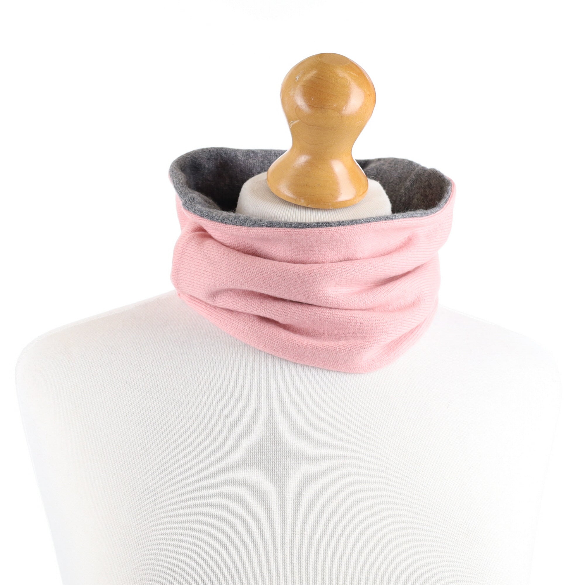 Smoke Grey and Pink Neck Warmer