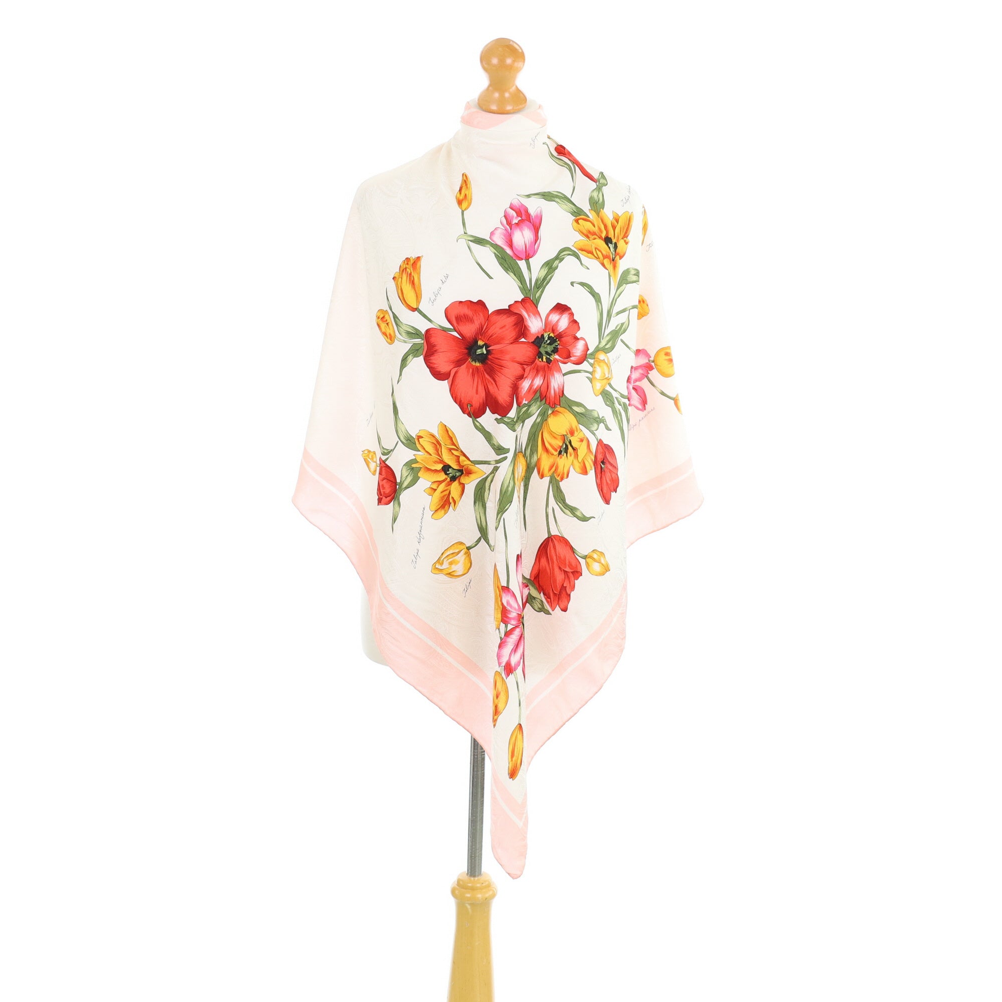 Large Floral Silk Scarf